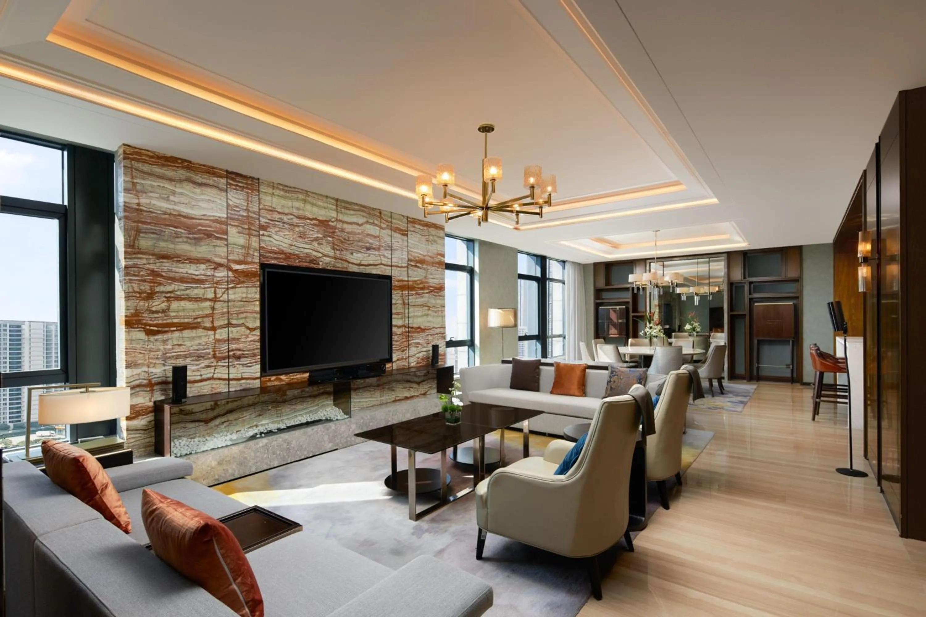Living room in Grand New Century Hotel, Hangzhou Boao, A Tribute Portfolio Hotel