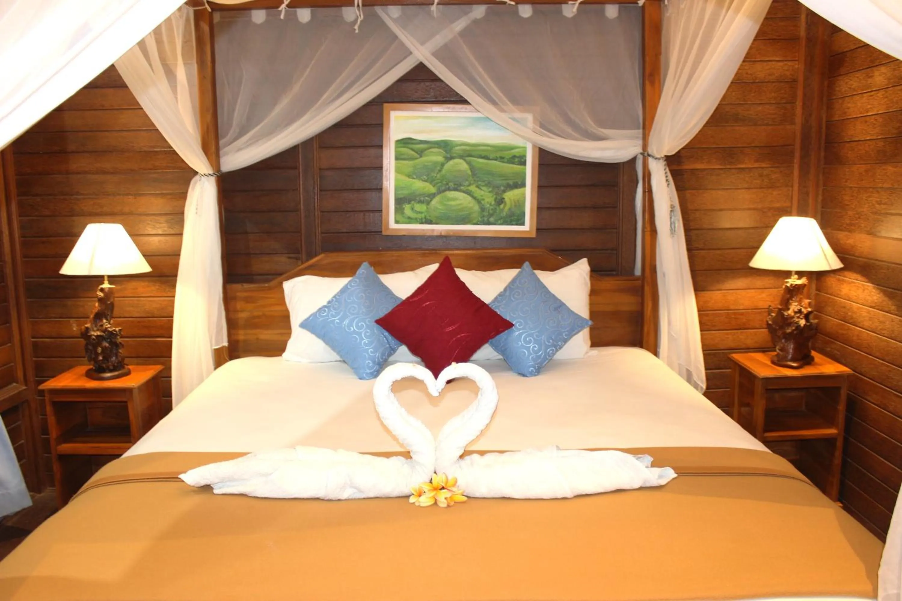 Bed in Boga Segara Villa And Resto