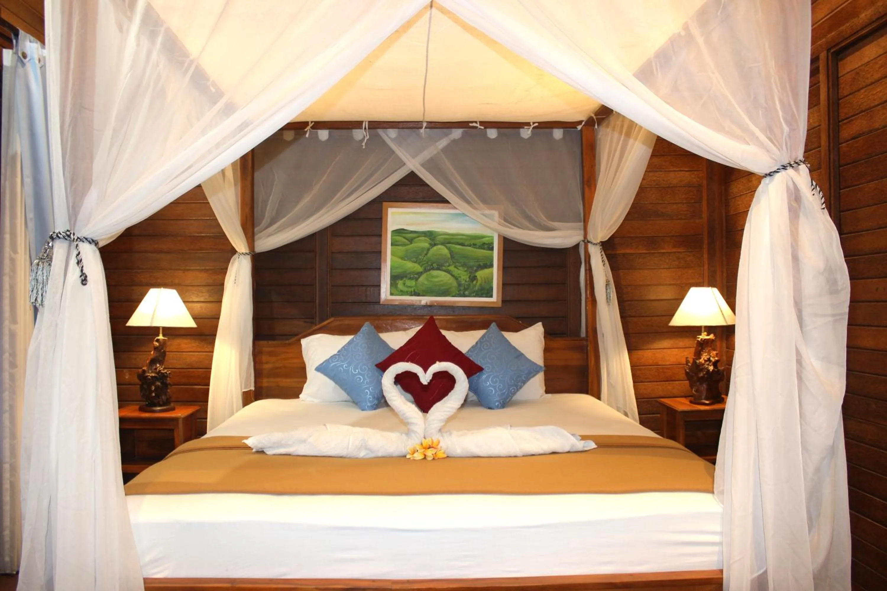 Bed in Boga Segara Villa And Resto