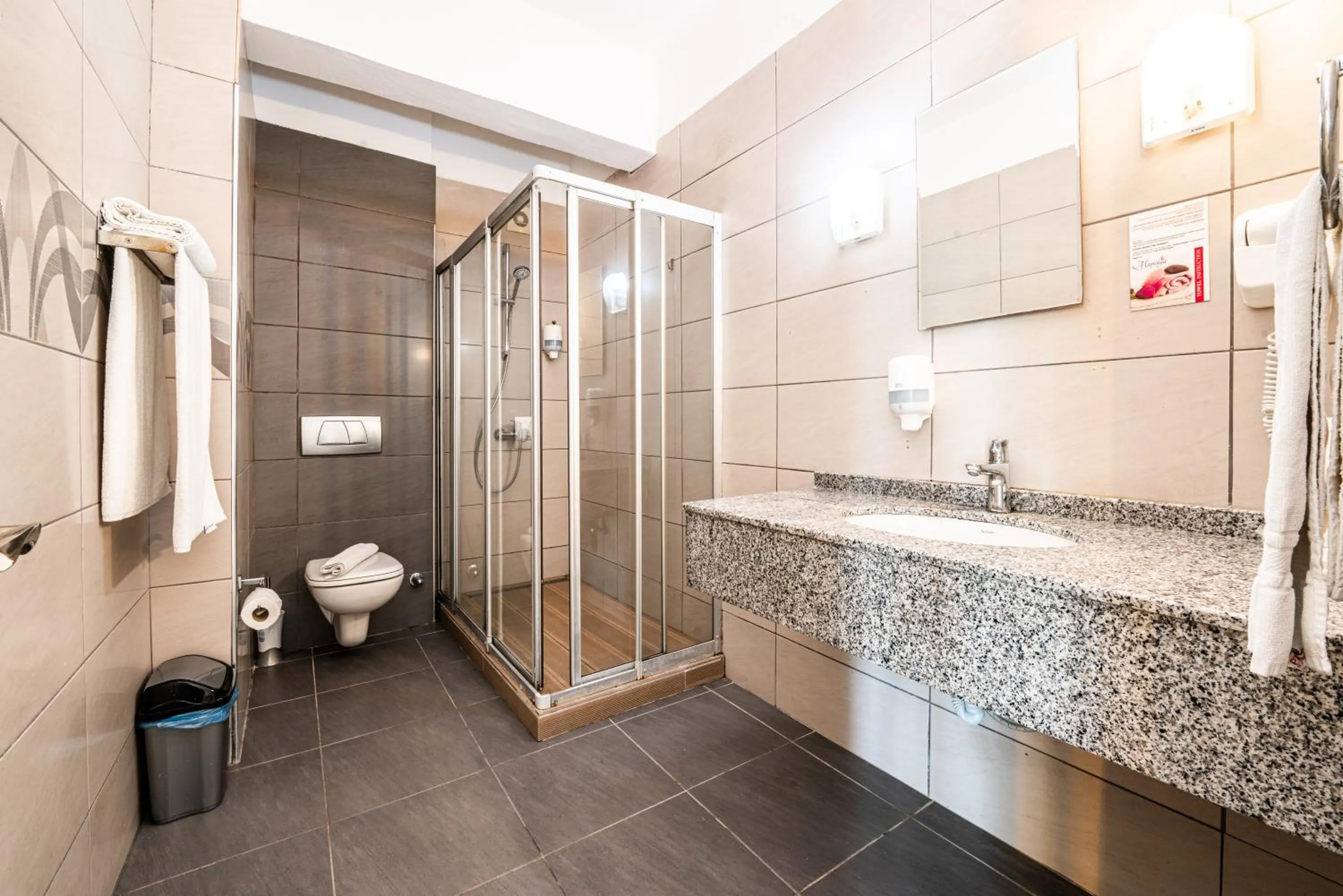 Shower in Manolya Hotel