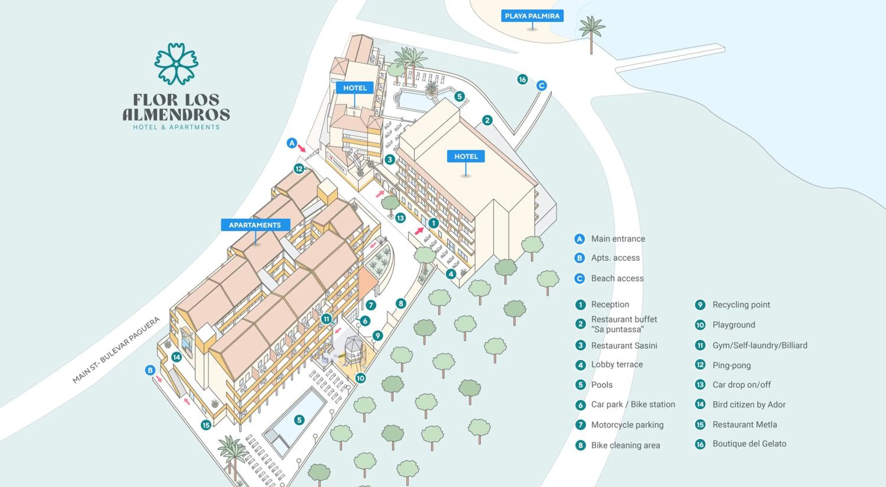 Floor plan in FLOR los Almendros Apartamentos