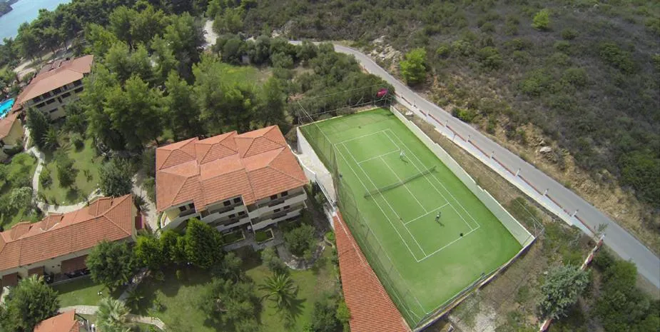 Tennis court in Poseidon Hotel Sea Resort
