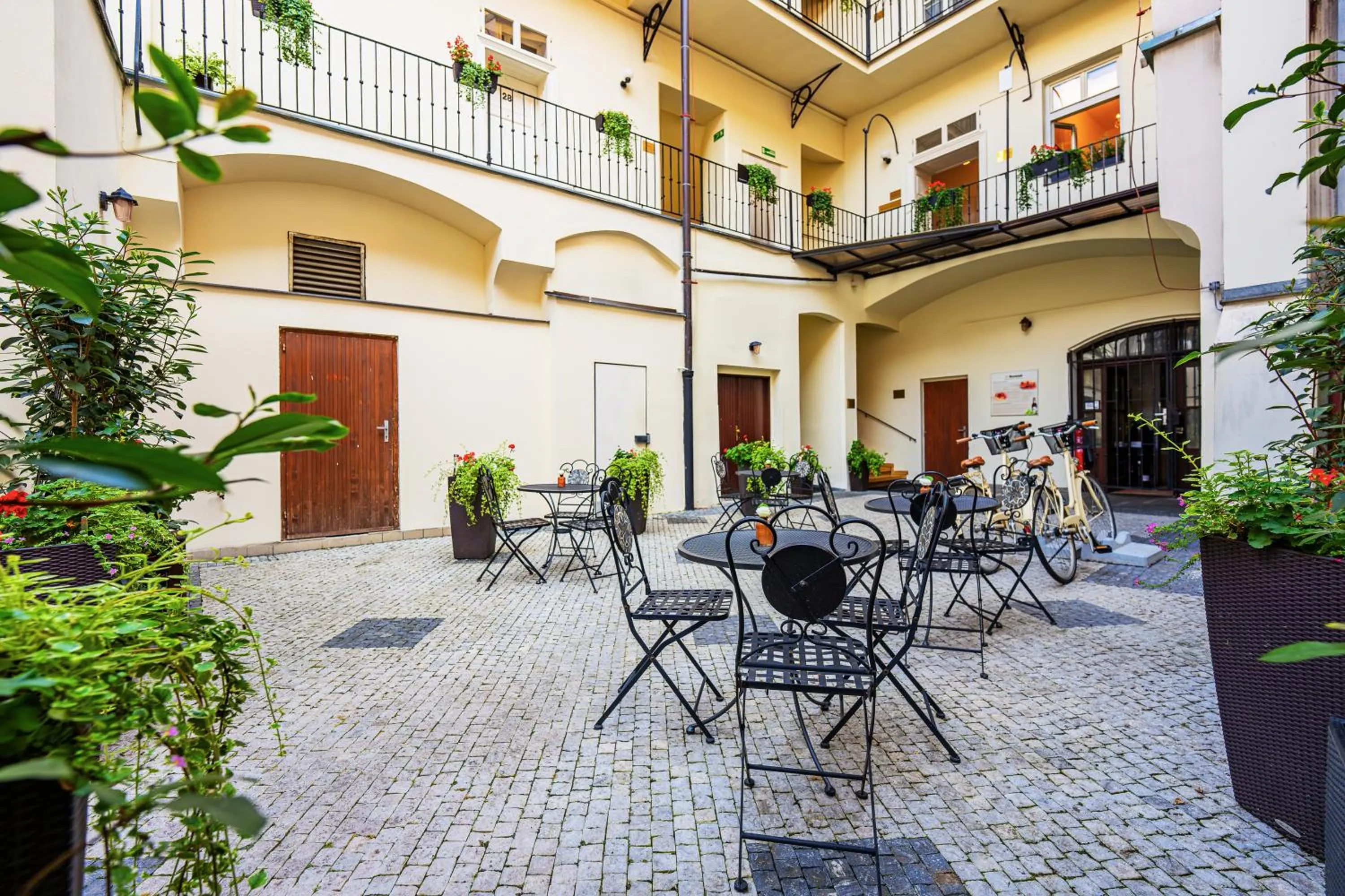 Patio in Josephine Old Town Square Hotel - Czech Leading Hotels