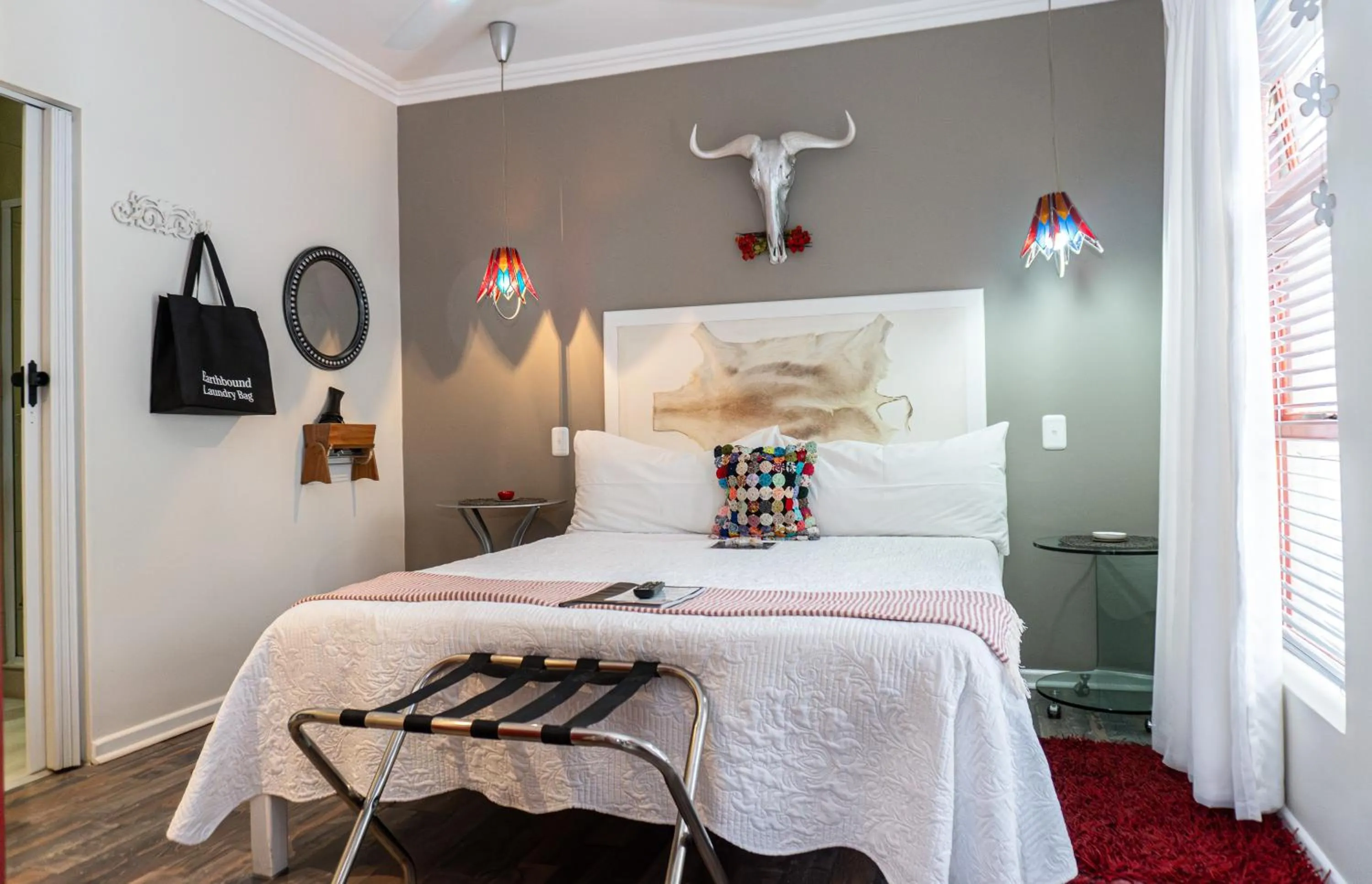 Bed in Earthbound Guest House