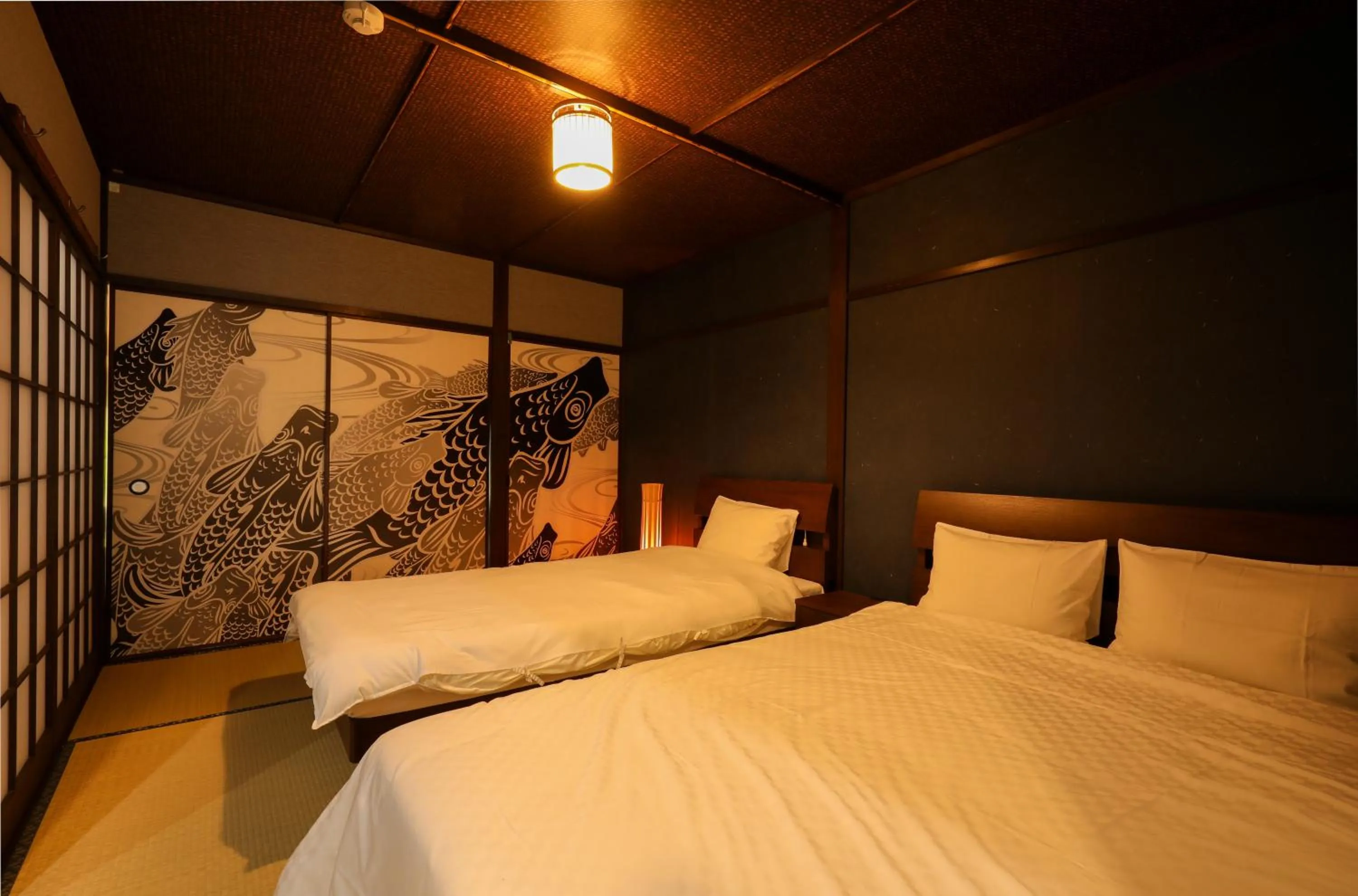 Bed in Yurakuan - Awagami Residence Inn