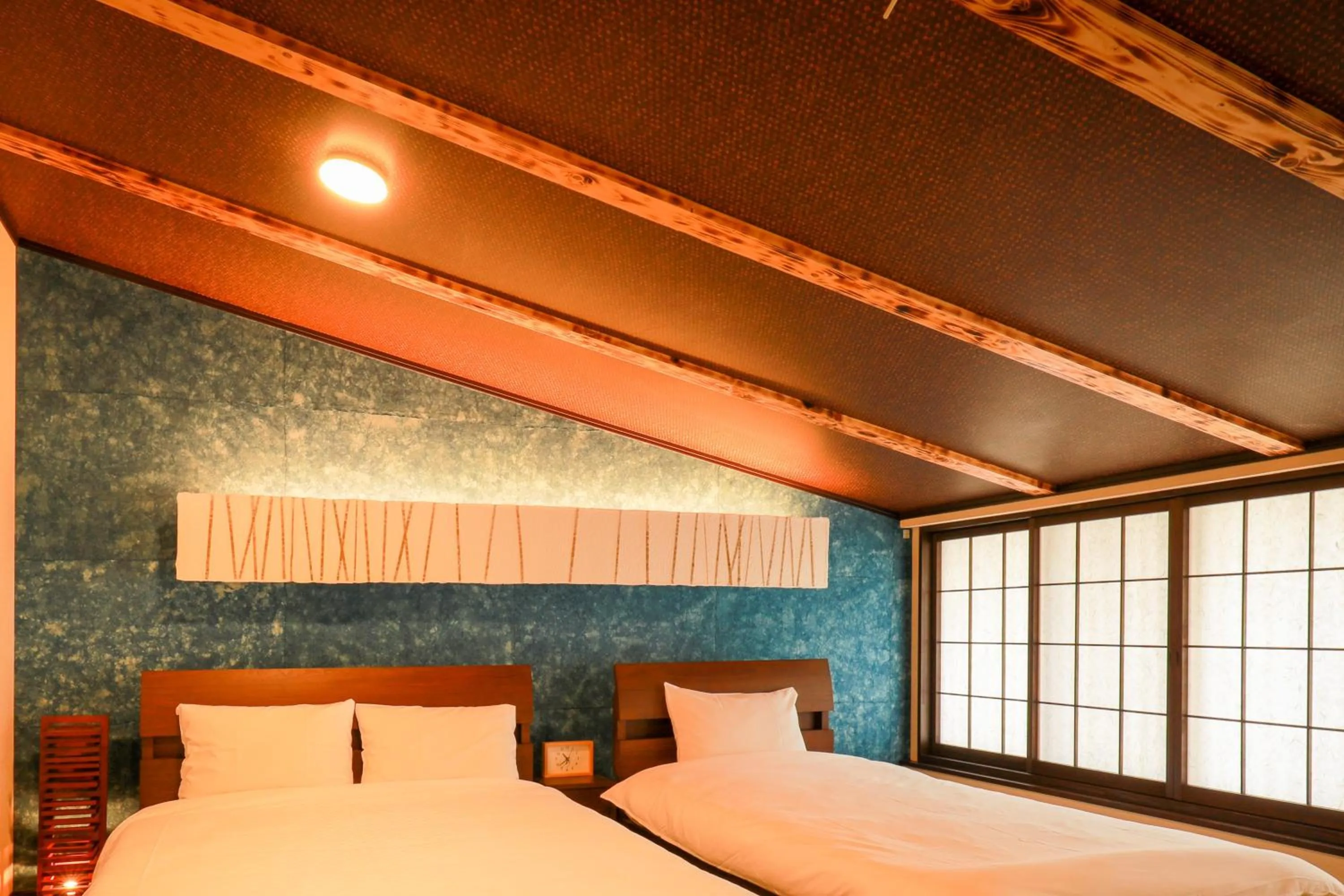 Bed in Yurakuan - Awagami Residence Inn