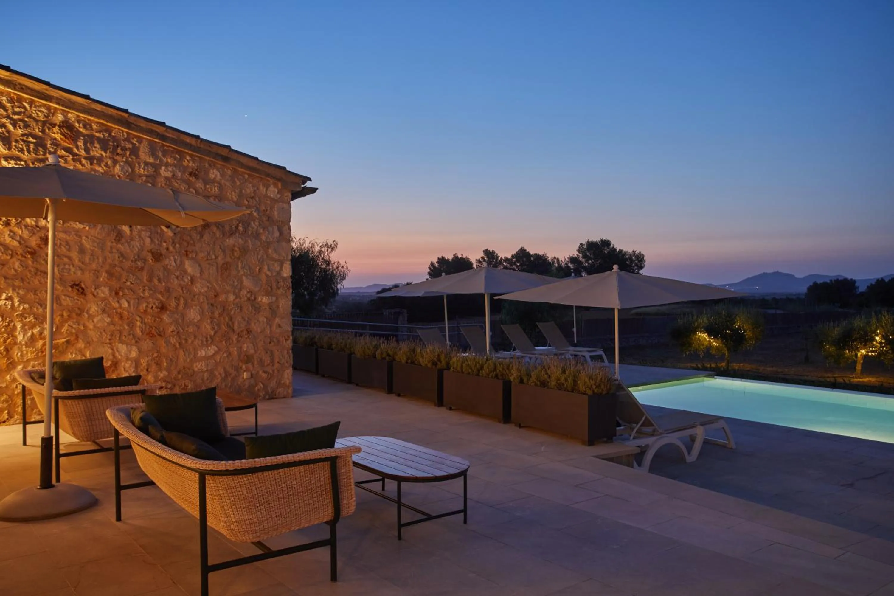 Sunset in Hotel Rural Es Riquers