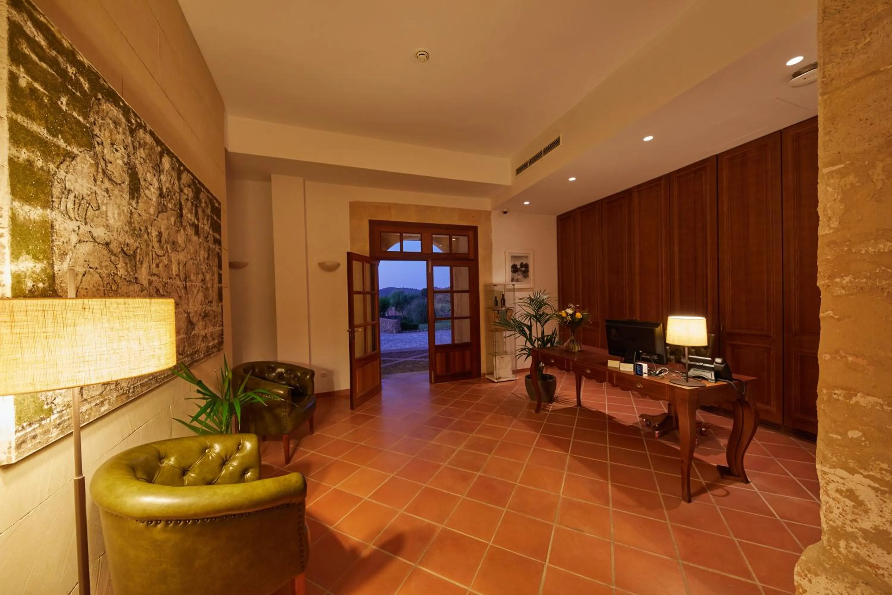 Lobby or reception in Hotel Rural Es Riquers