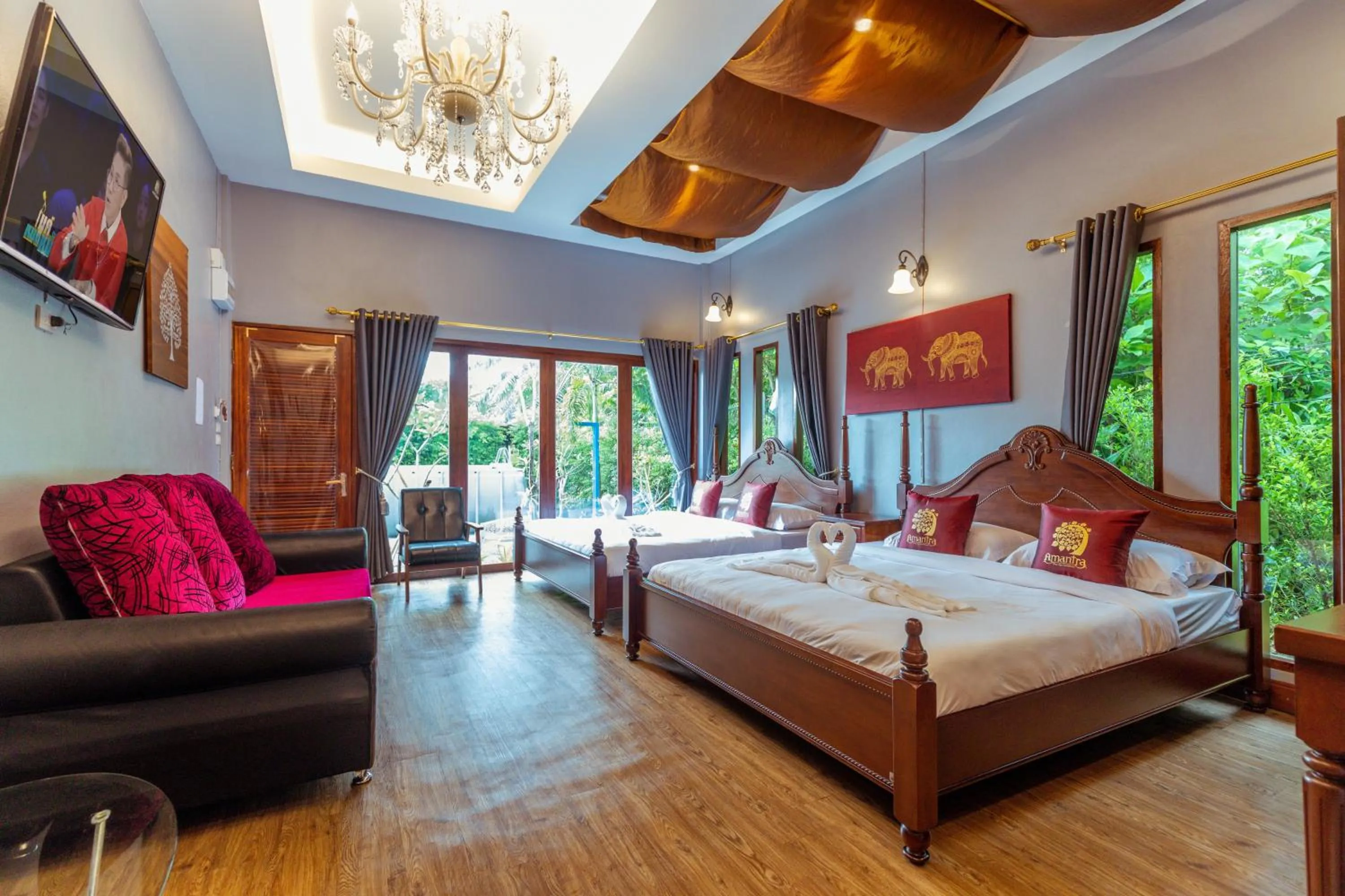 Photo of the whole room, Bed in Amantra homestay & village
