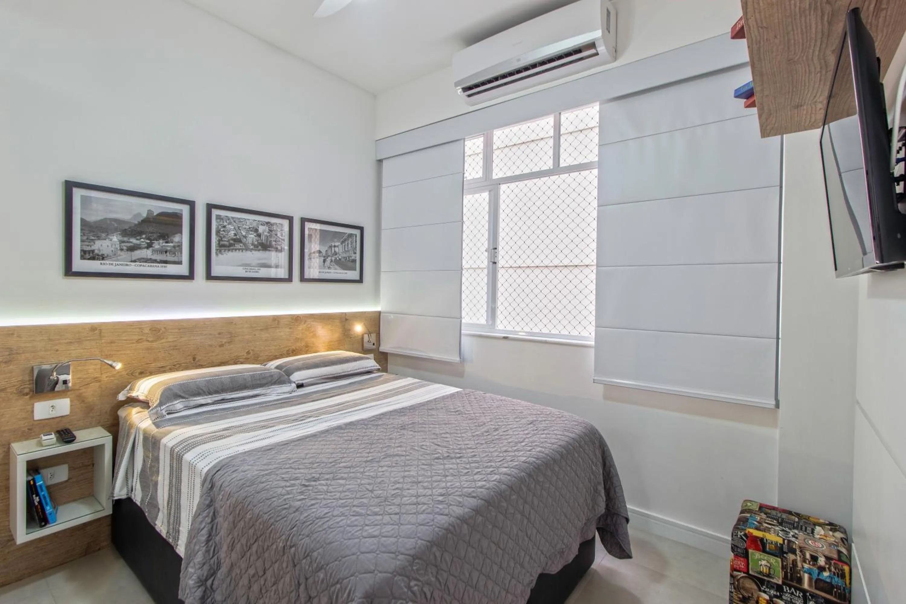 Bed in STUDIO ACONCHEGANTE à 3 min da praia de copa!