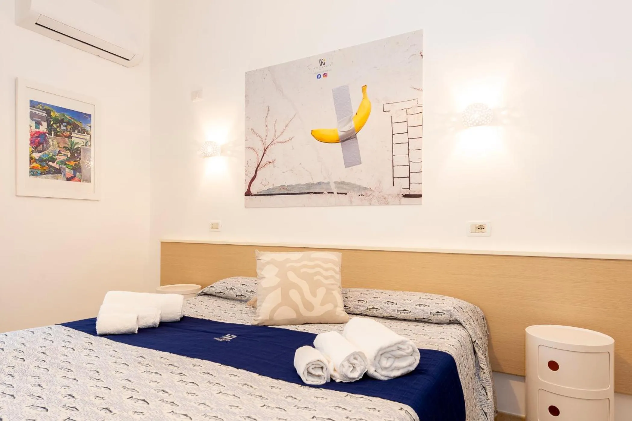 Bed in Hotel Villa Rita