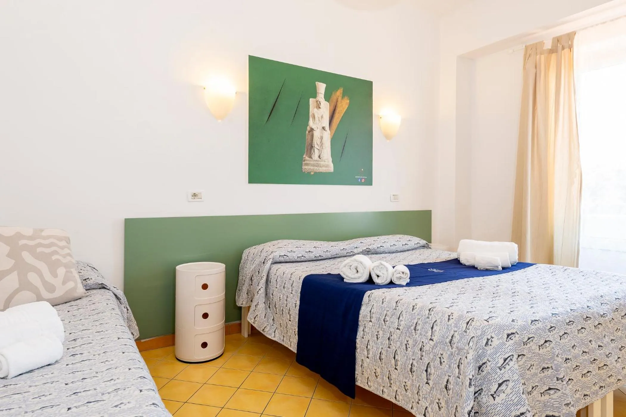 Bed in Hotel Villa Rita