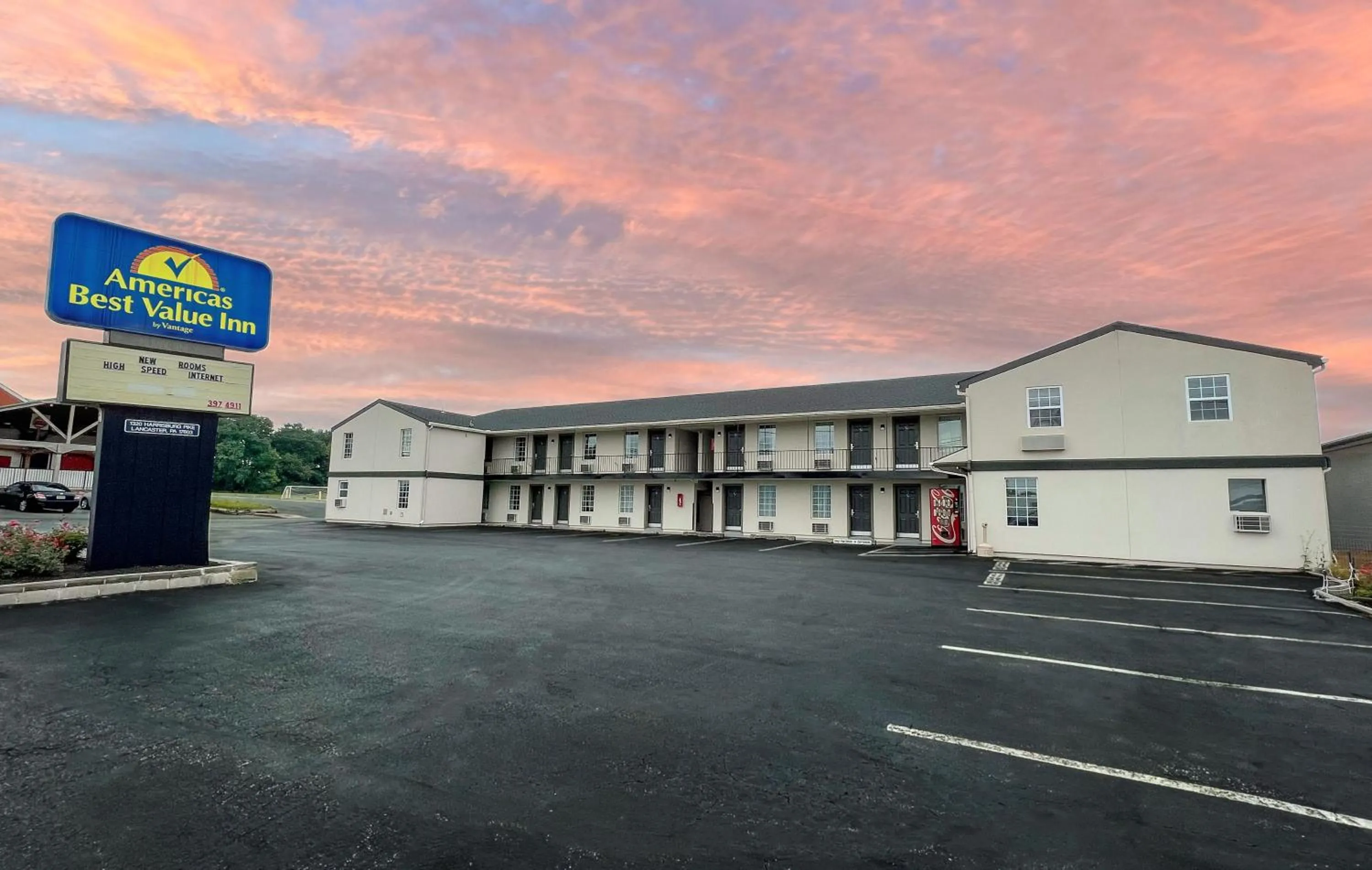 Property building in America's Best Value Inn Lancaster