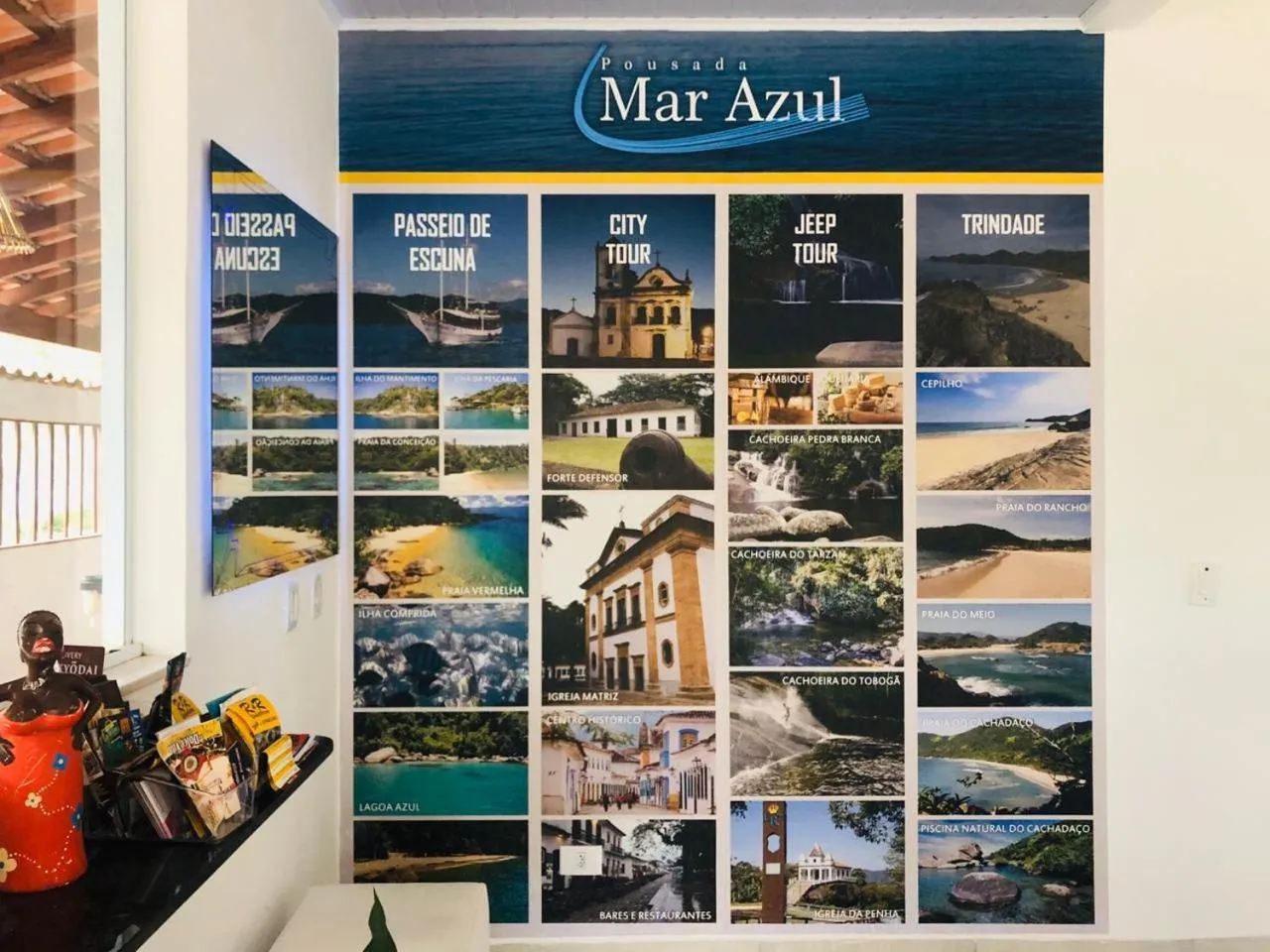 Lobby or reception in Pousada Mar Azul