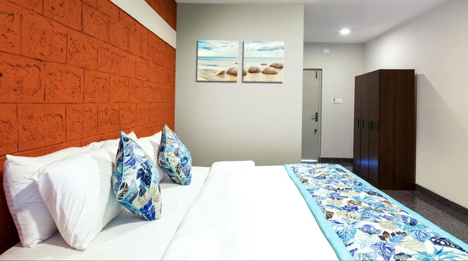 Bed in Blue Ocean Sands - On the Beach