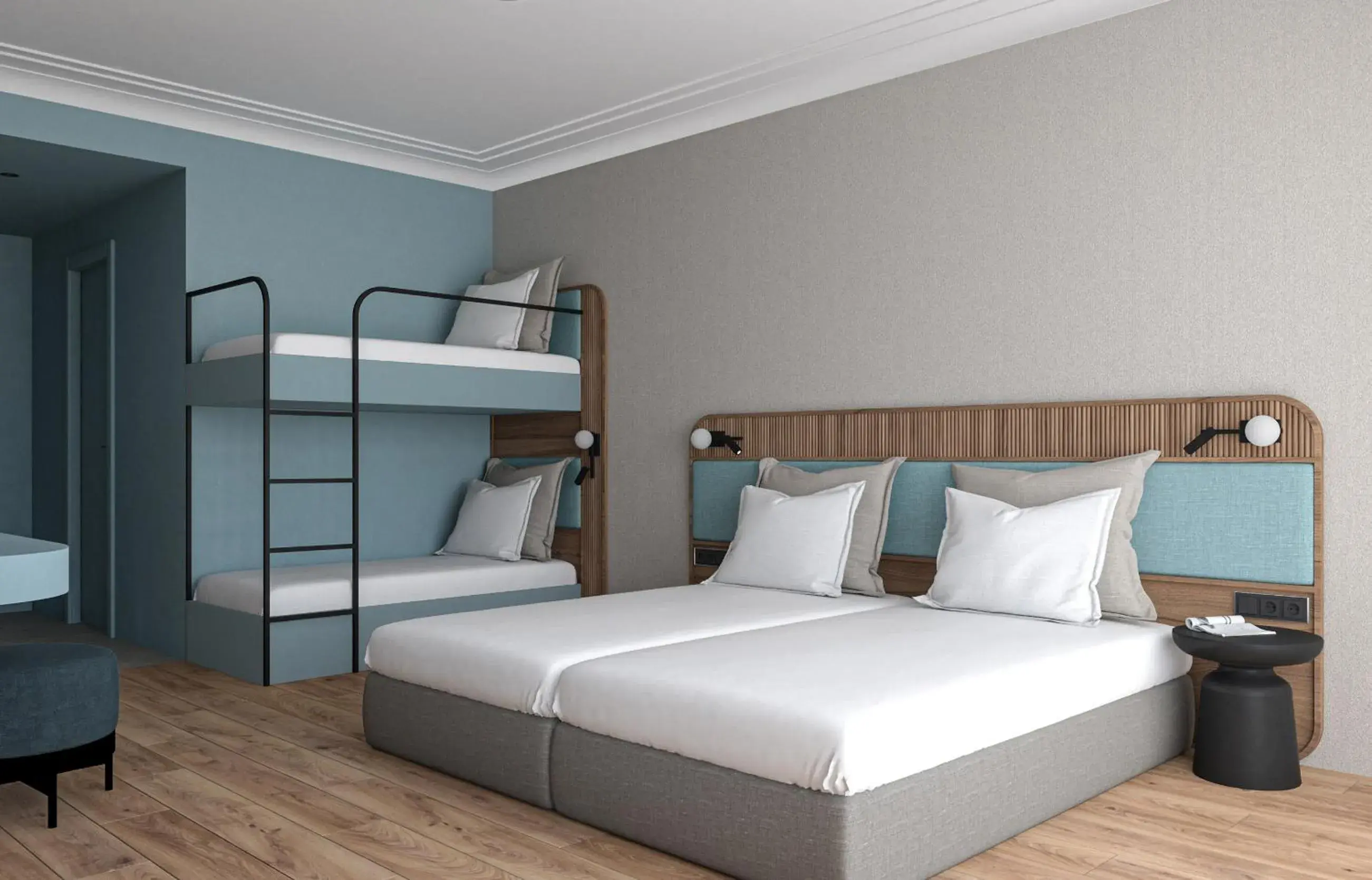 Family Room with Bunk Bed and Balcony in Kristal Hotel - All inclusive - Fully renovated rooms 2025 Family Room with Bunk Bed and Balcony in Kristal Hotel - All inclusive - Fully renovated rooms 2025