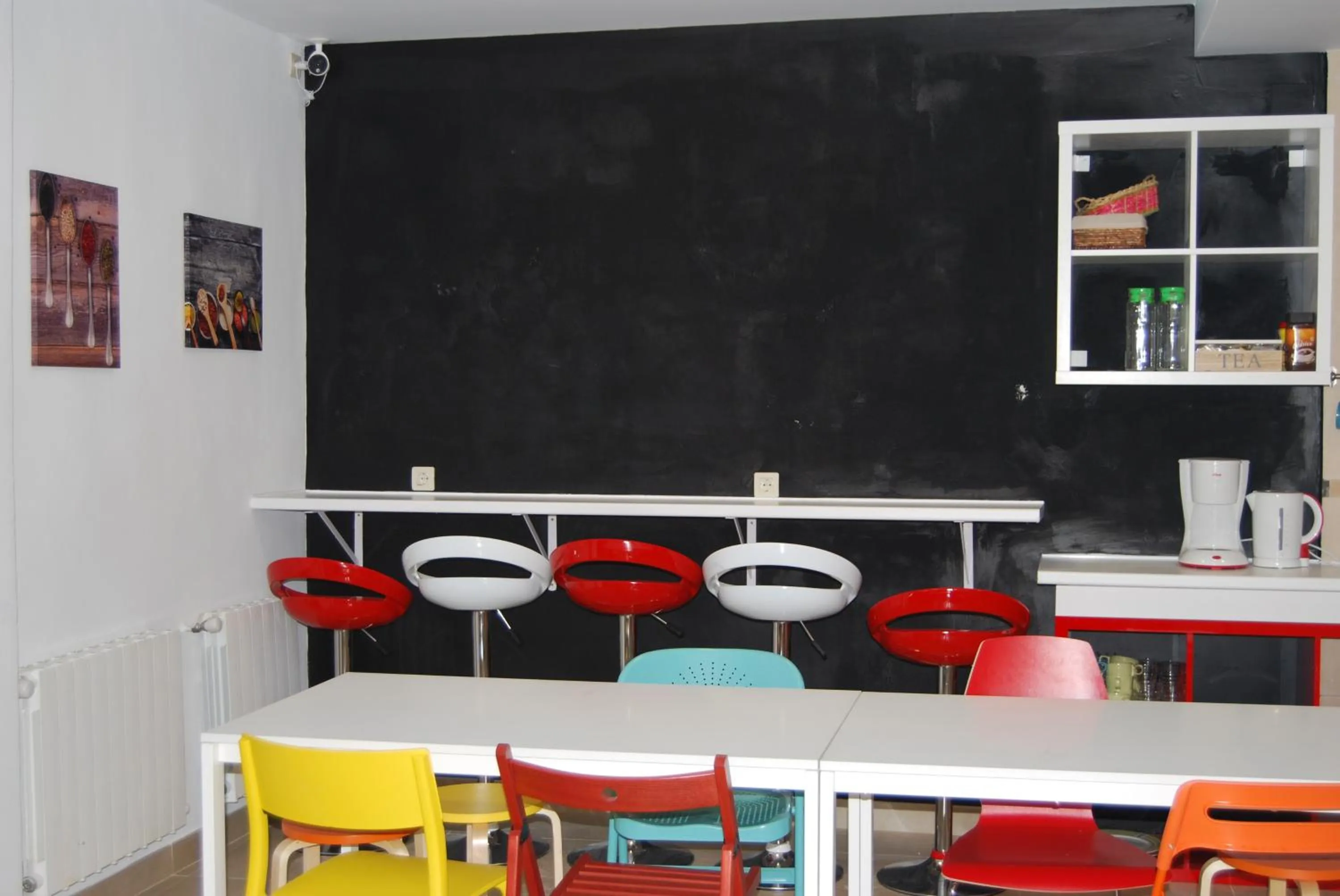 Communal kitchen in Oh! My Hostel