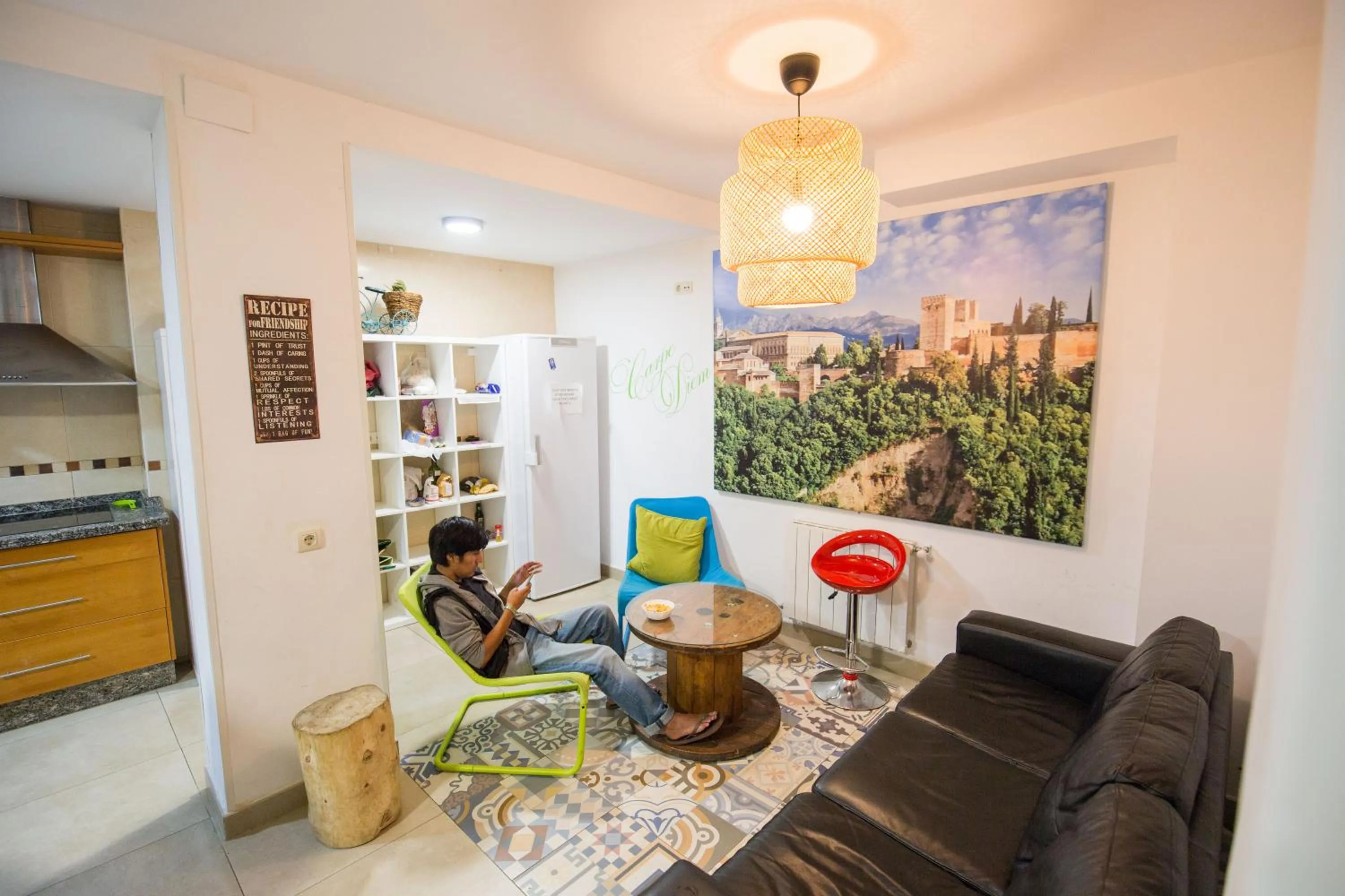 Communal kitchen in Oh! My Hostel