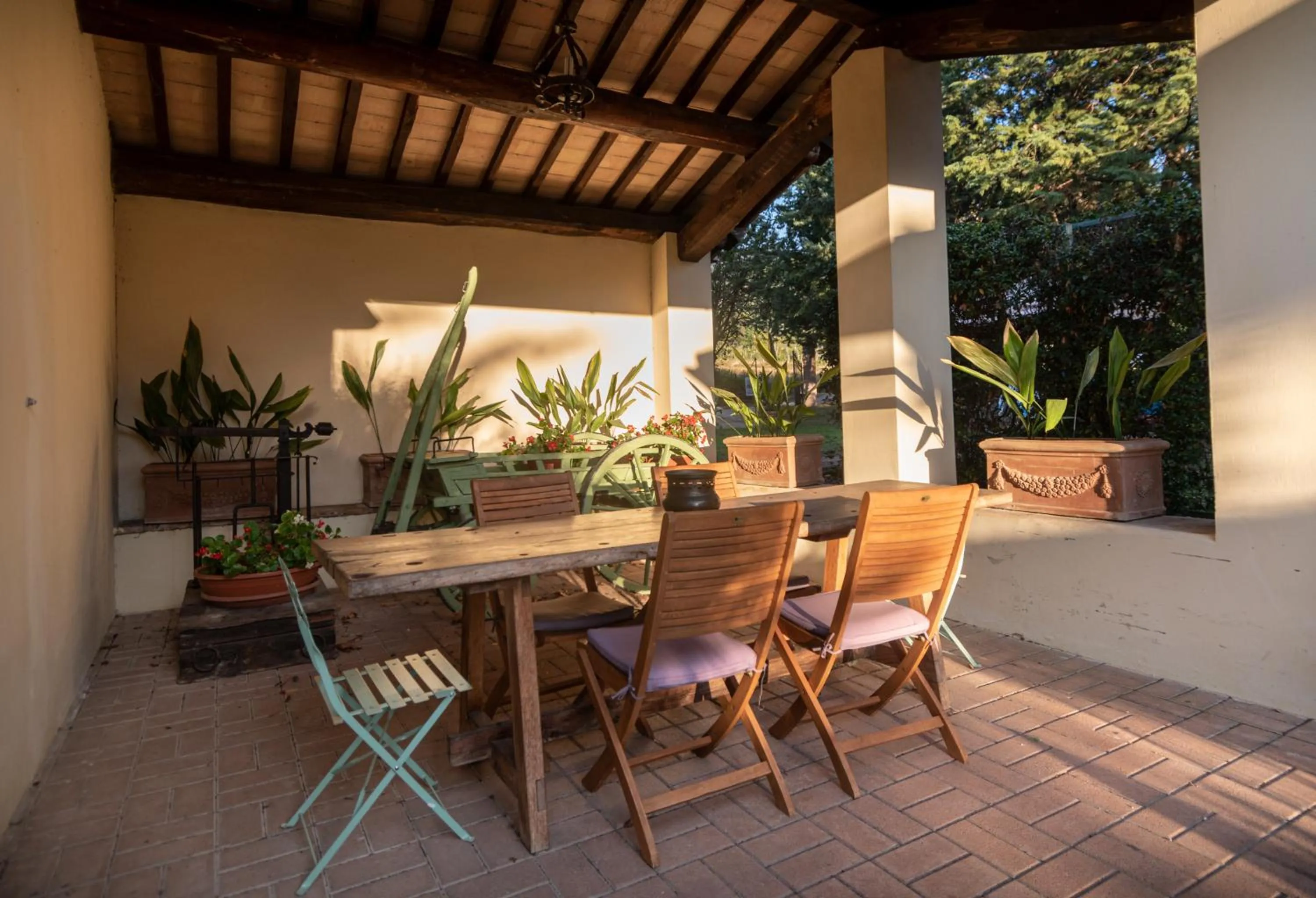 Patio in Agriturismo Sasso Rosso