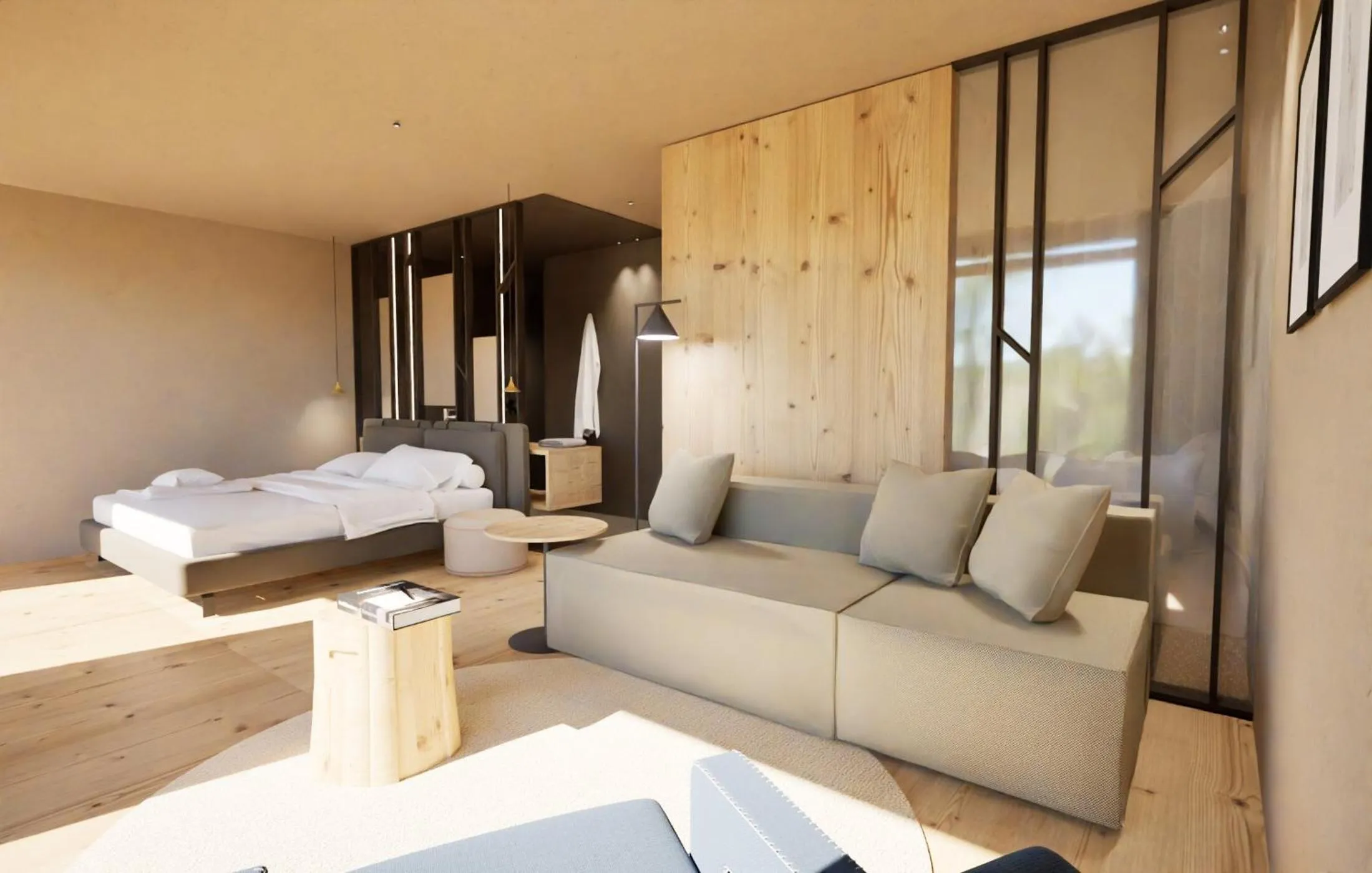 Living room, Bed in Hotel Erica