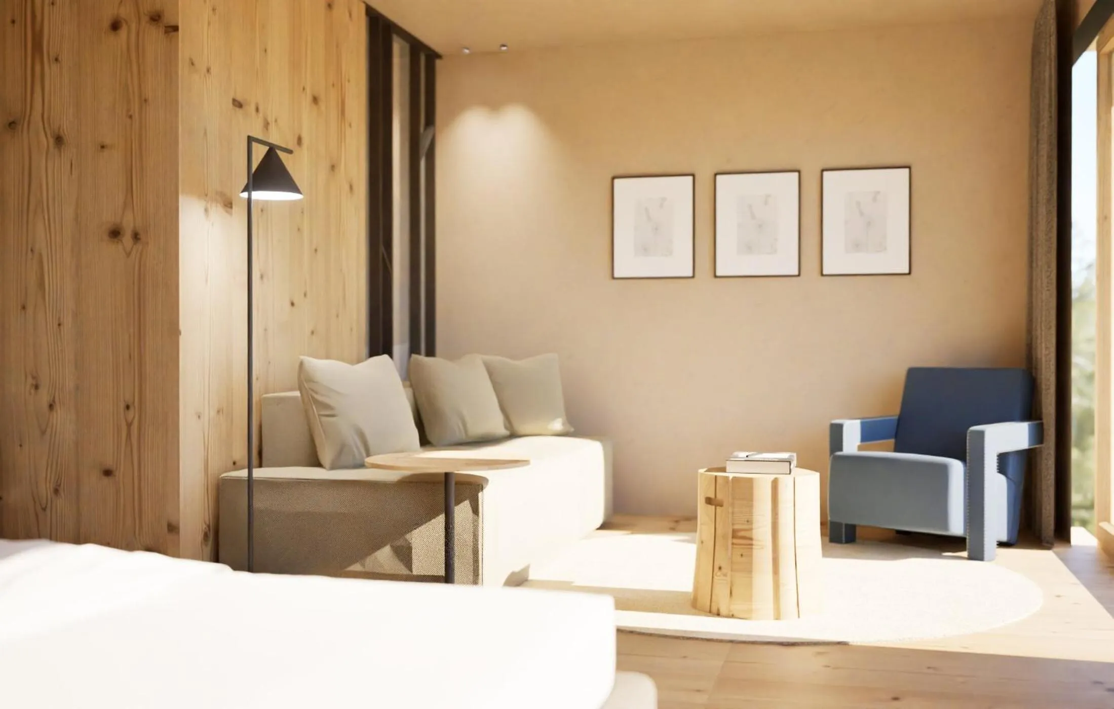 Living room, Bed in Hotel Erica