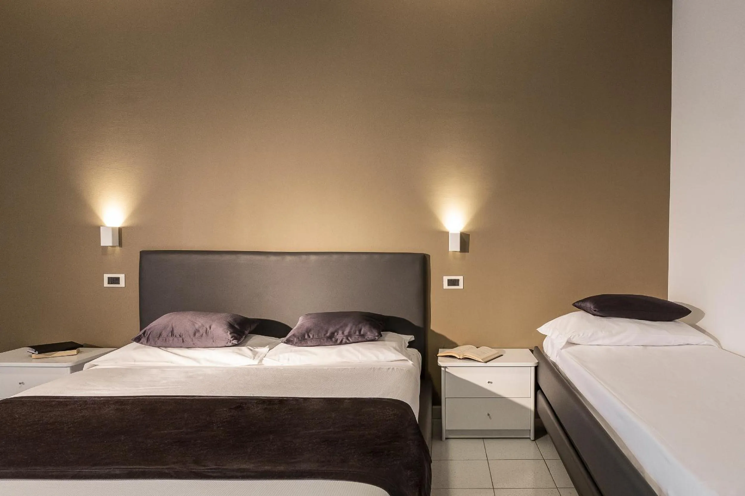 Bed in Hotel Mediterraneo