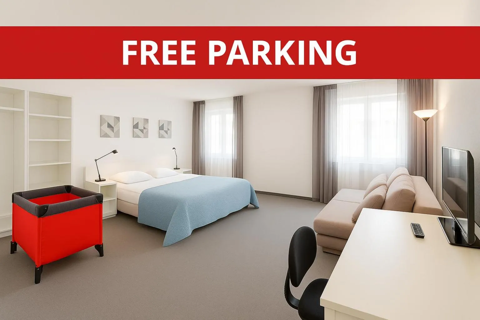 Bed in Hôtel des Mosaiques