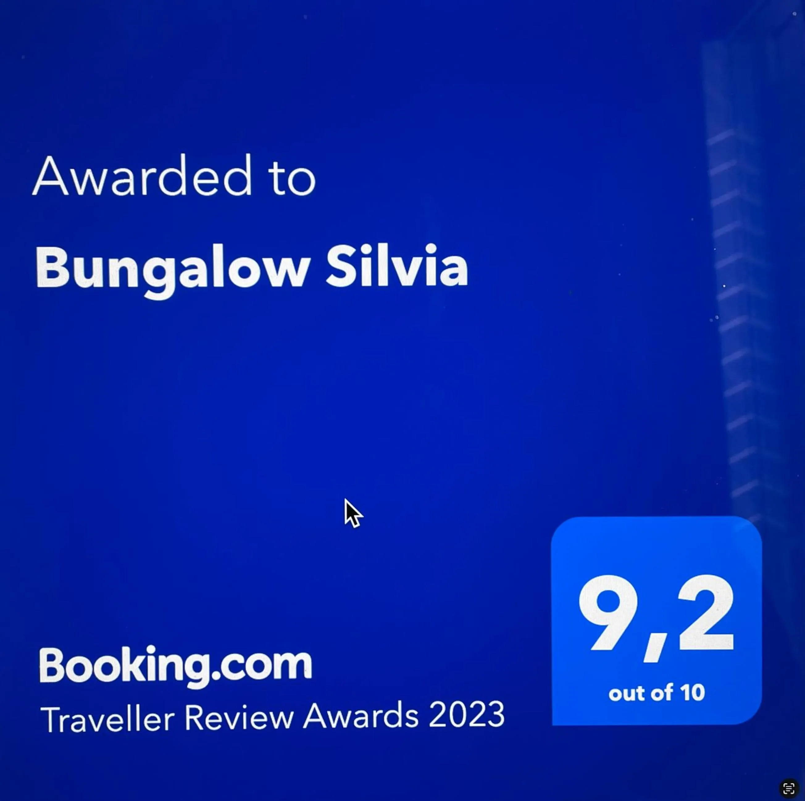 Certificate/Award in Bungalow Silvia