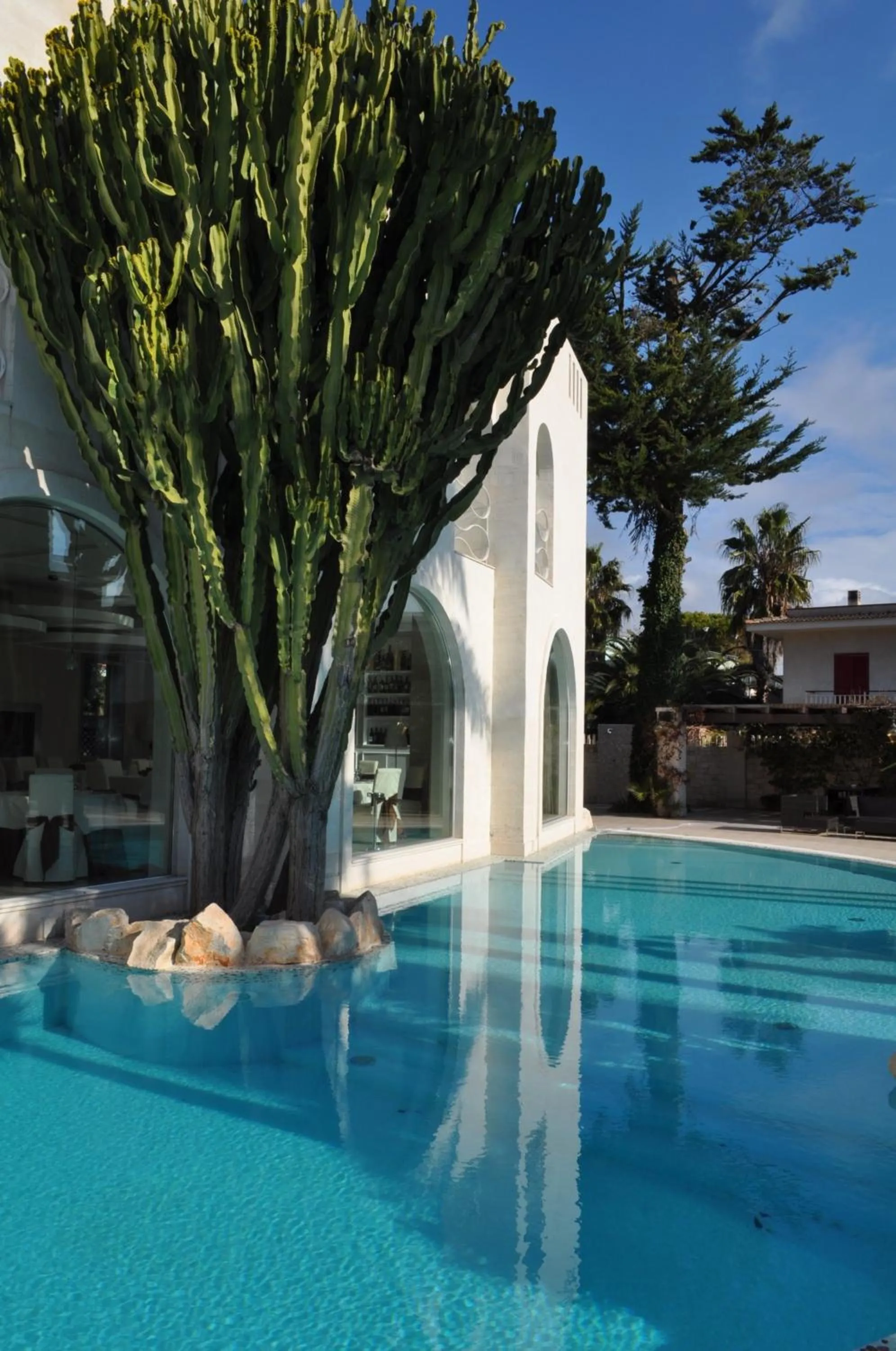 Pool view in Il Grillo Hotel