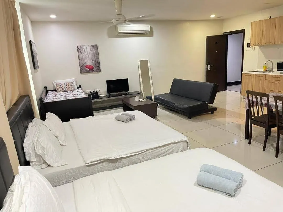 Bed in JB City D'Esplanade Shopping mall apartment