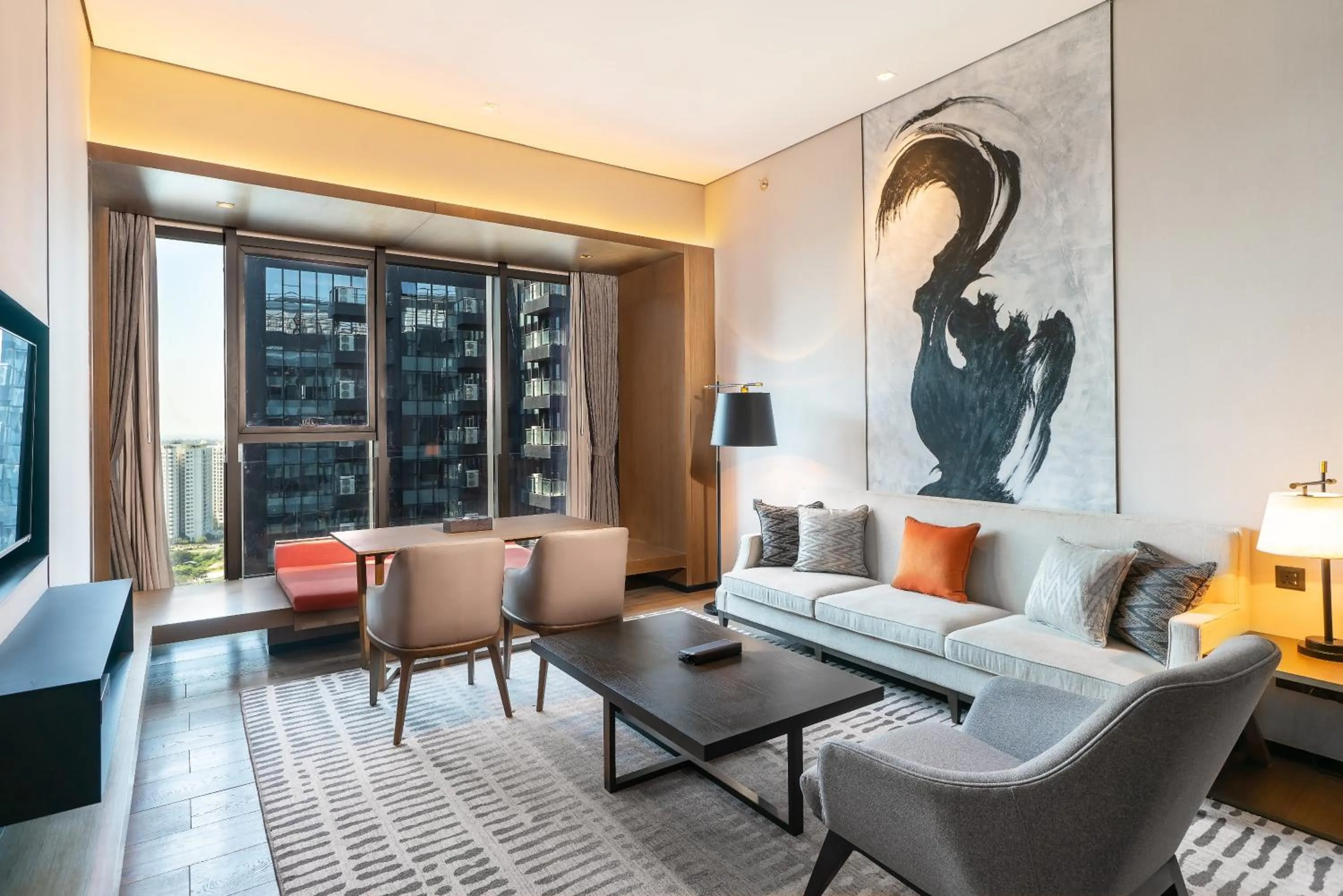 Seating area in Wyndham Grand Yangon