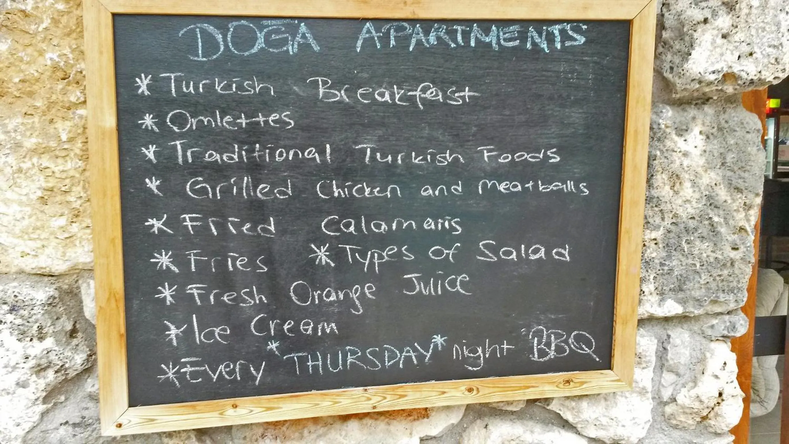 Food and drinks in Doga Apartments
