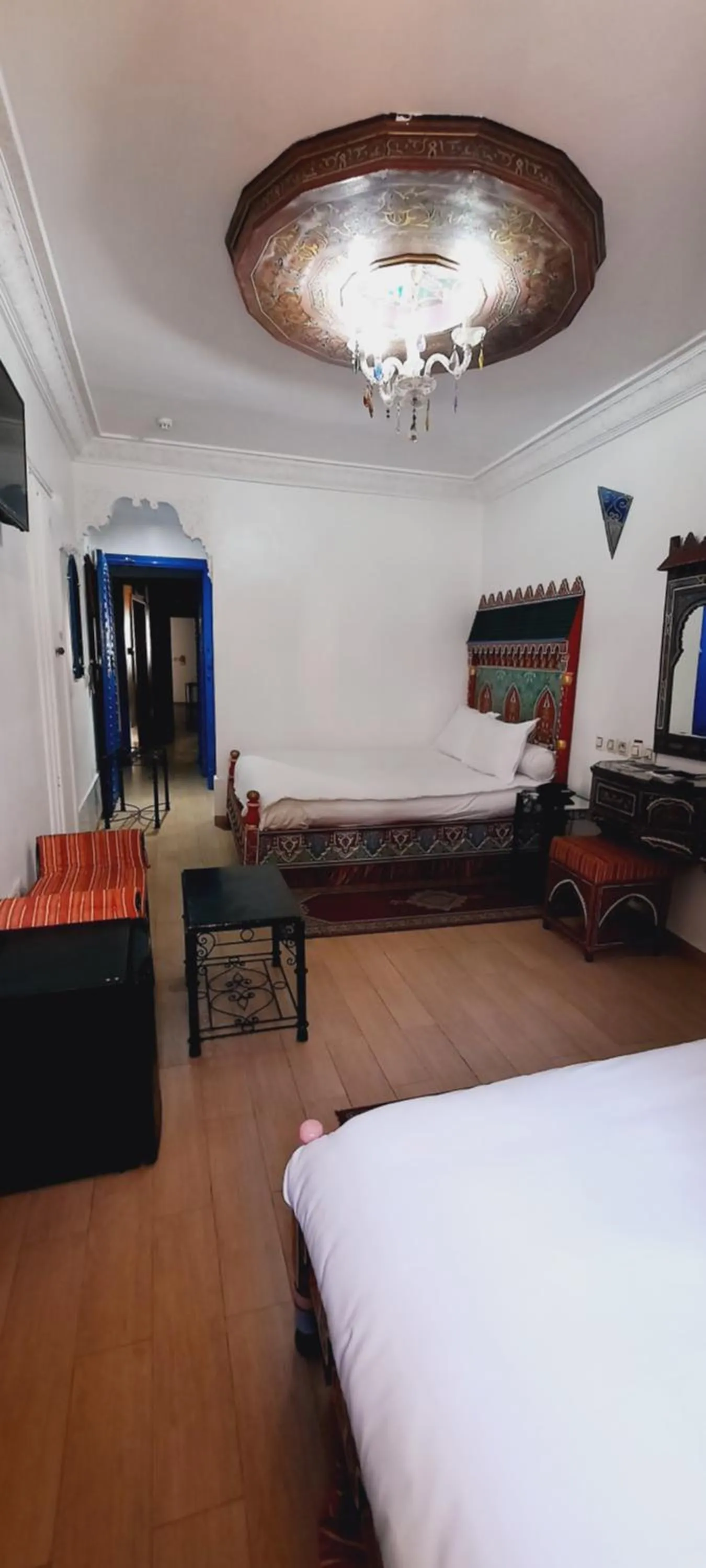 Bedroom, Bed in Hotel Moroccan House Casablanca