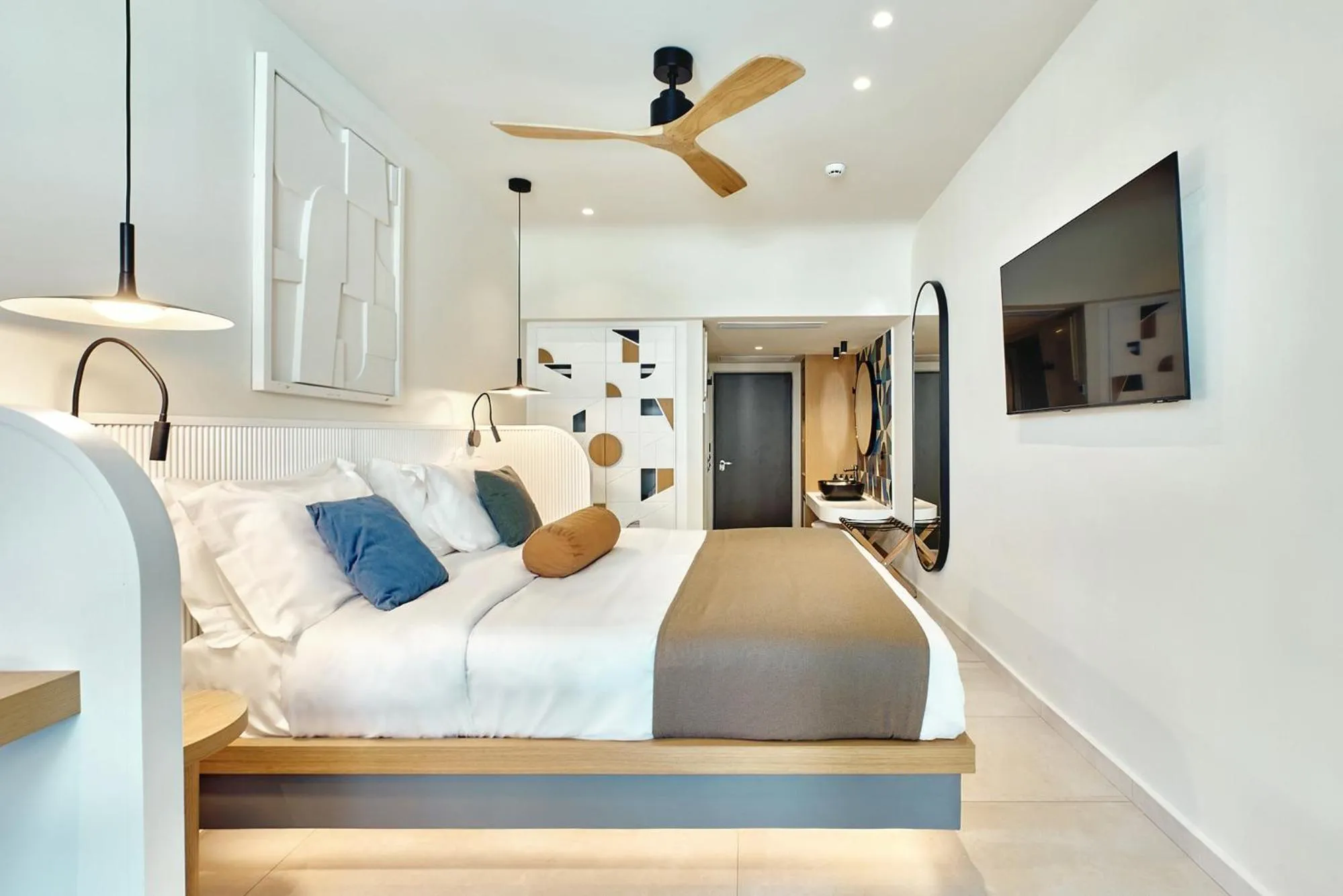 Bedroom, Bed in Paralos Kosta Alímia