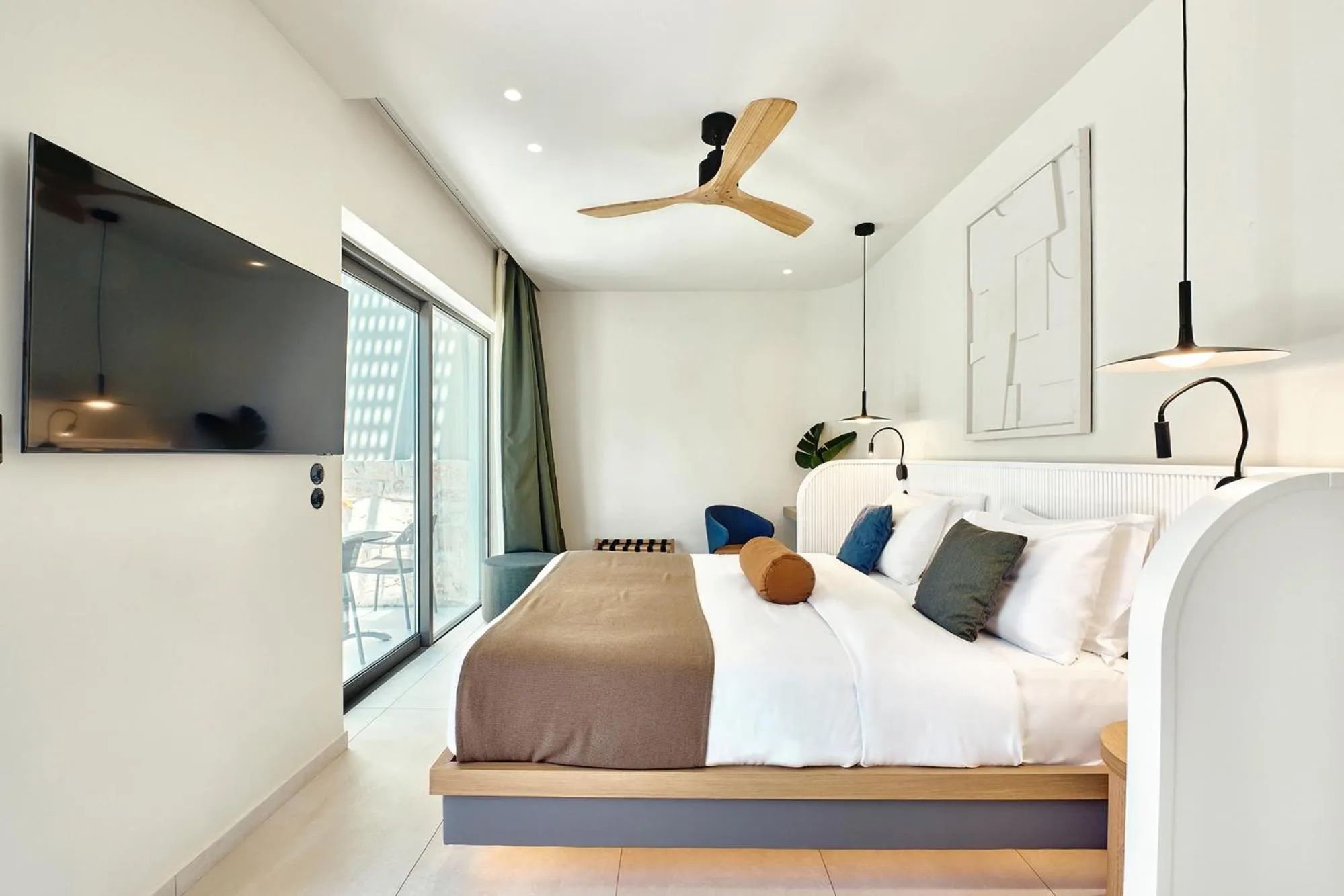 Bedroom, Bed in Paralos Kosta Alímia