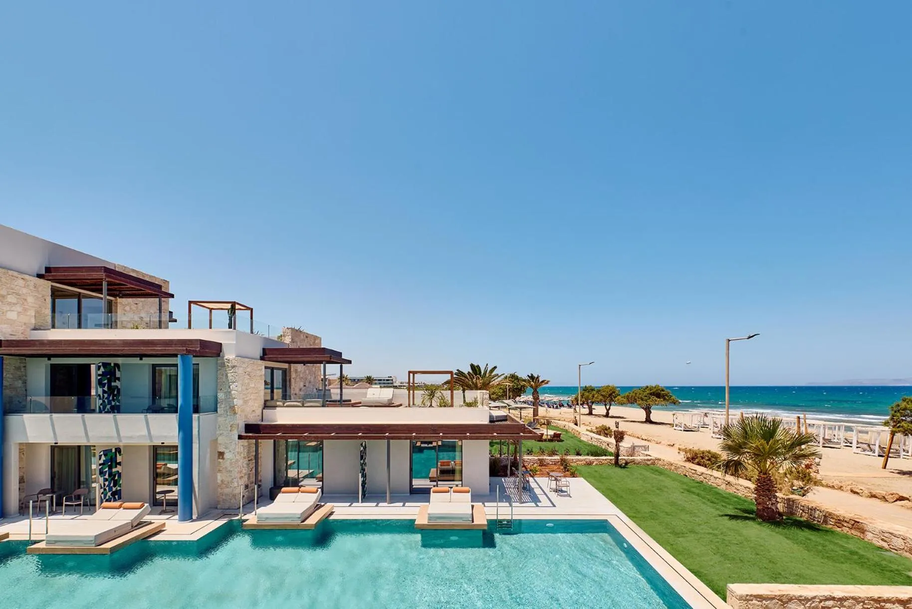 Swimming pool in Paralos Kosta Alímia