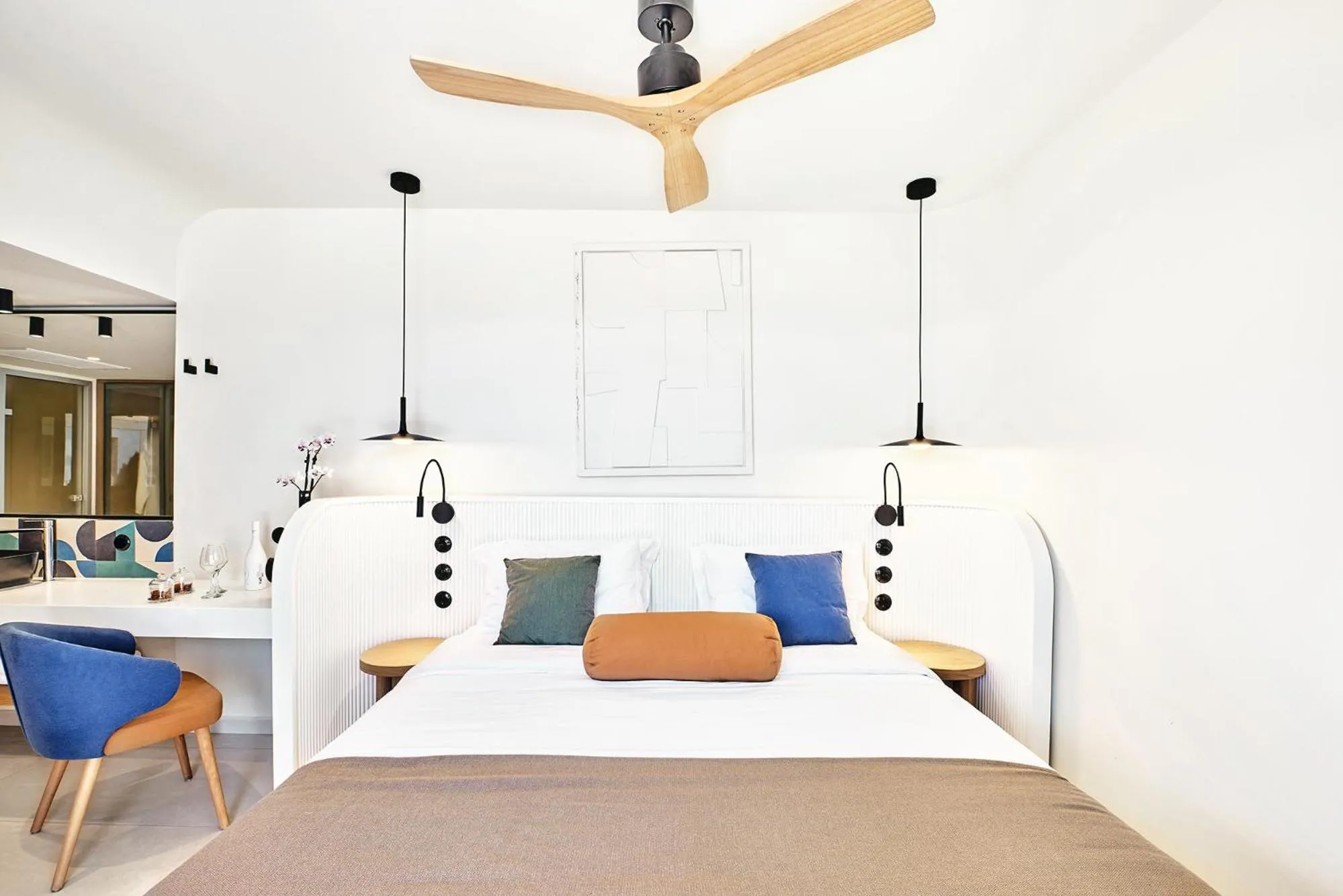 Bedroom, Bed in Paralos Kosta Alímia