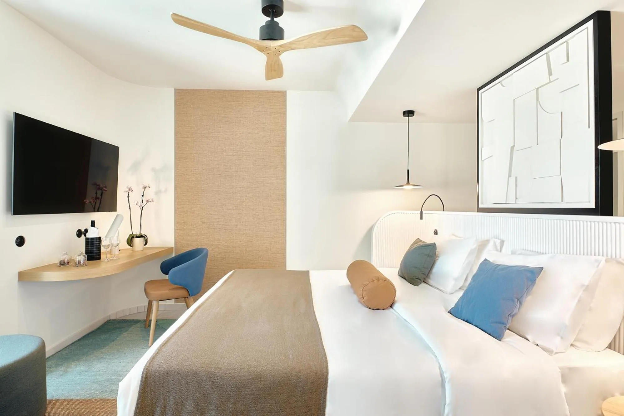 Bedroom, Bed in Paralos Kosta Alímia