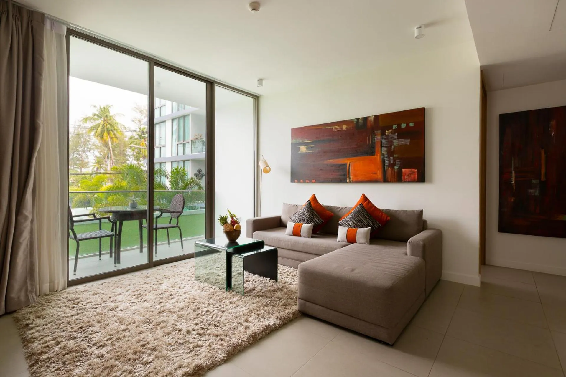 Living room in Oceanstone by Holy Cow, 2-BR, 90 m2, pool view