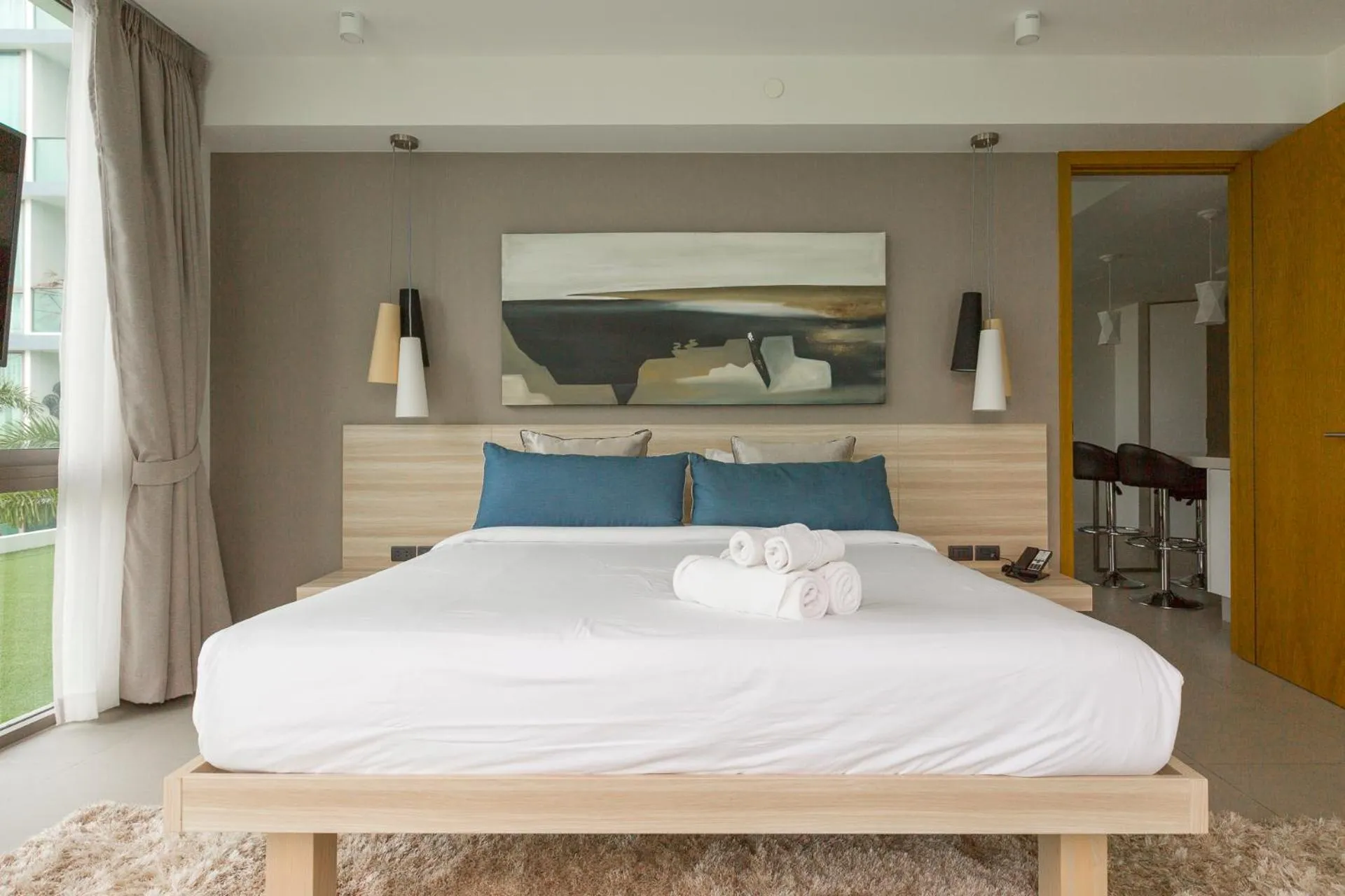 Bed in Oceanstone by Holy Cow, 2-BR, 90 m2, pool view