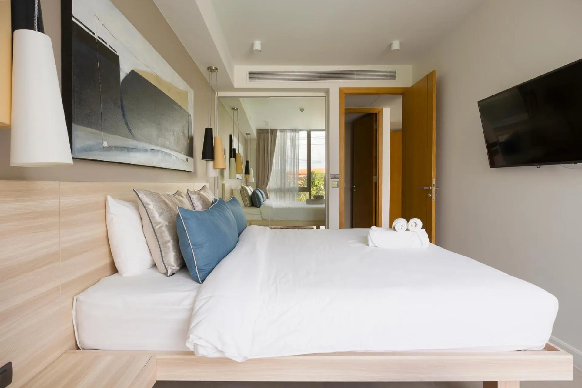 Bed in Oceanstone by Holy Cow, 2-BR, 90 m2, pool view