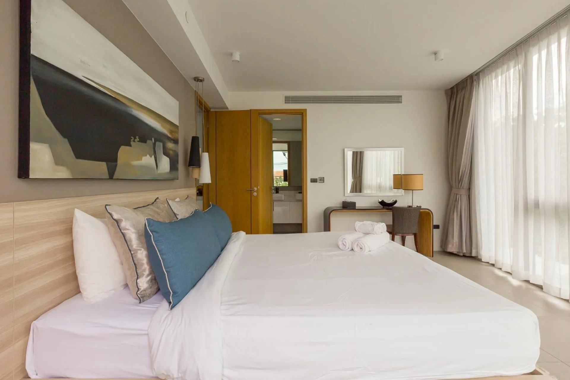 Bed in Oceanstone by Holy Cow, 2-BR, 90 m2, pool view