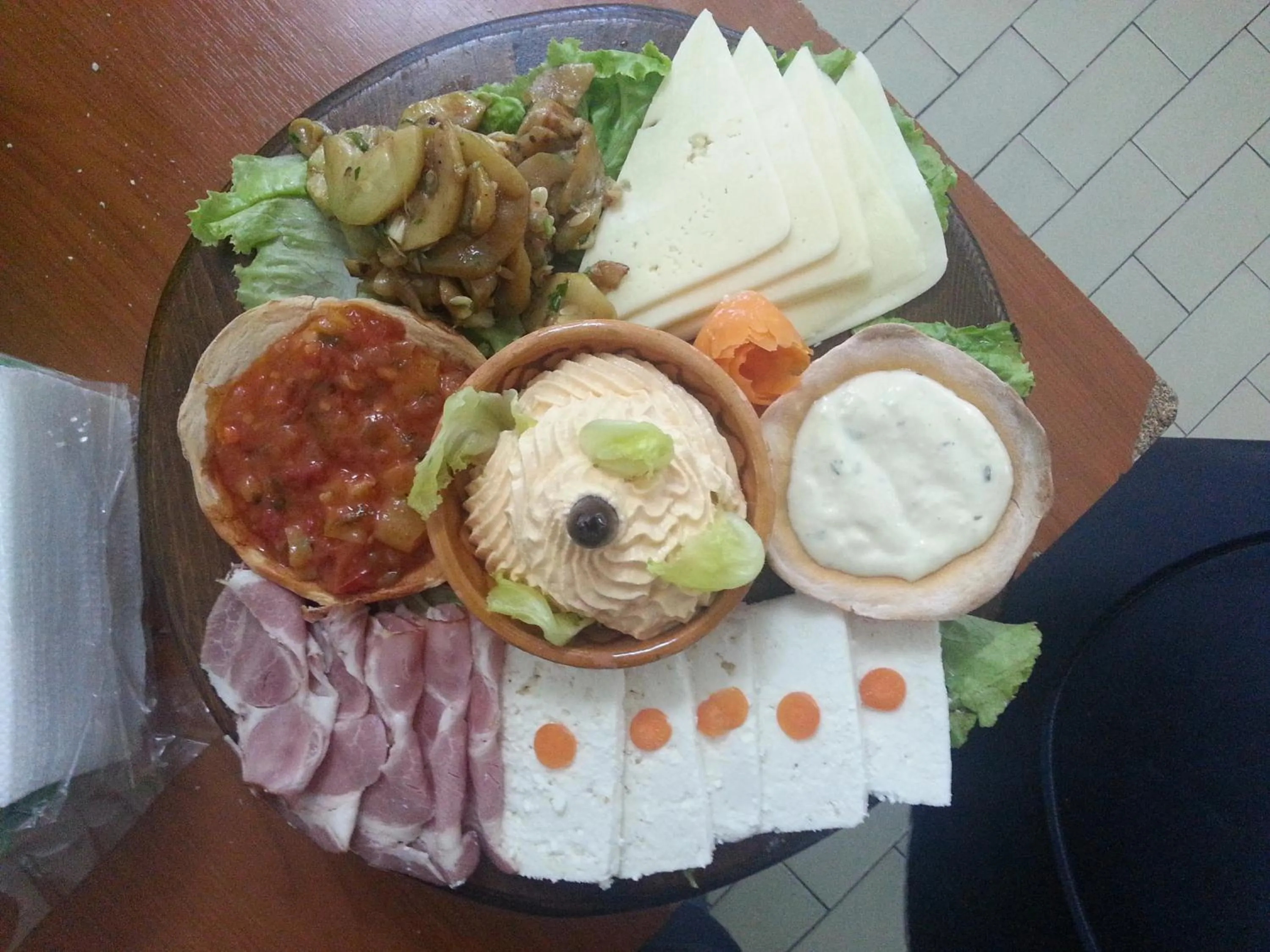 Food close-up in Hotel St. Naum