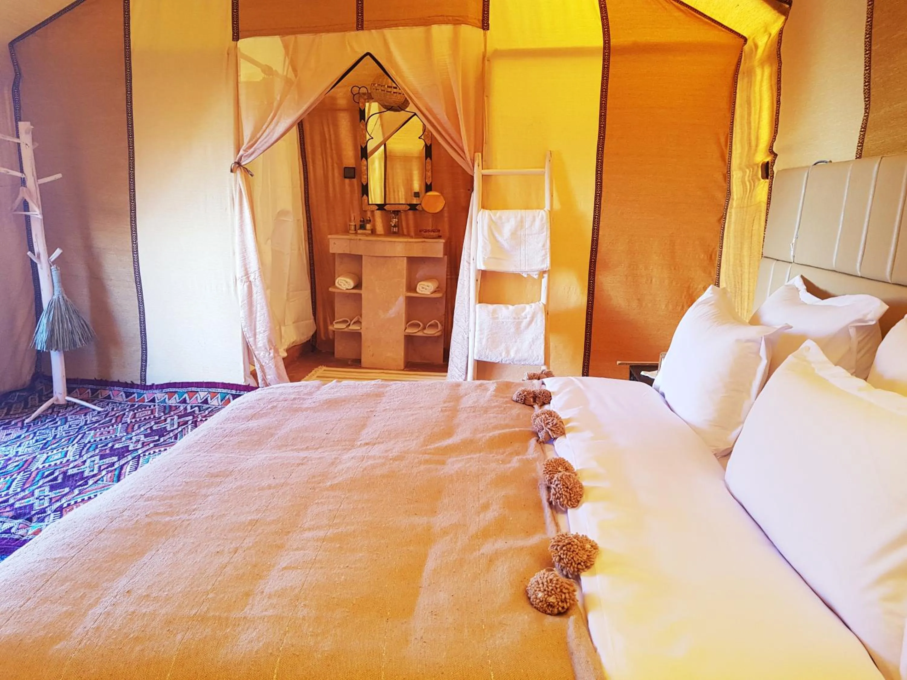 Bed in Erg Chebbi Camp