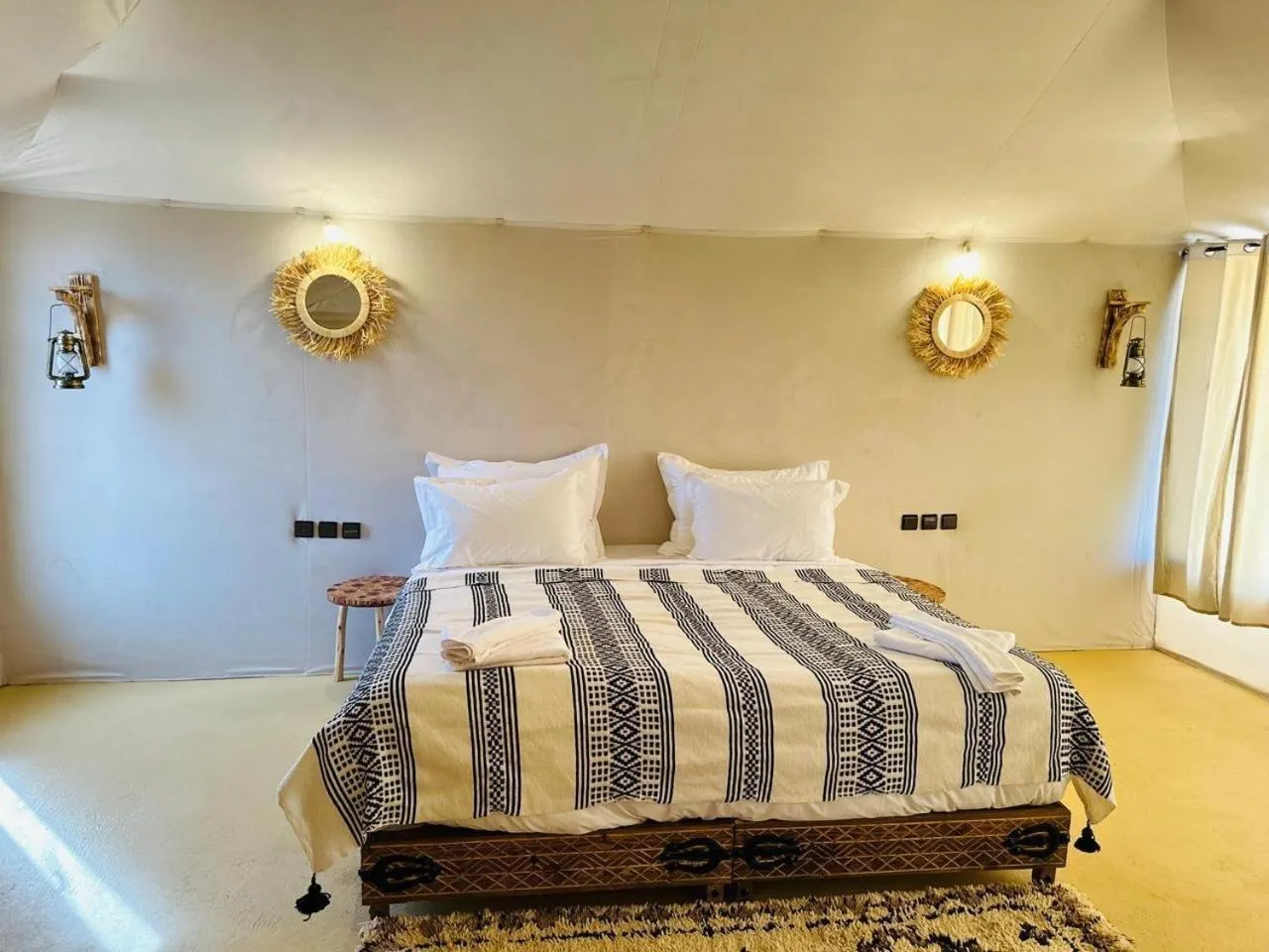 Bed in Erg Chebbi Camp