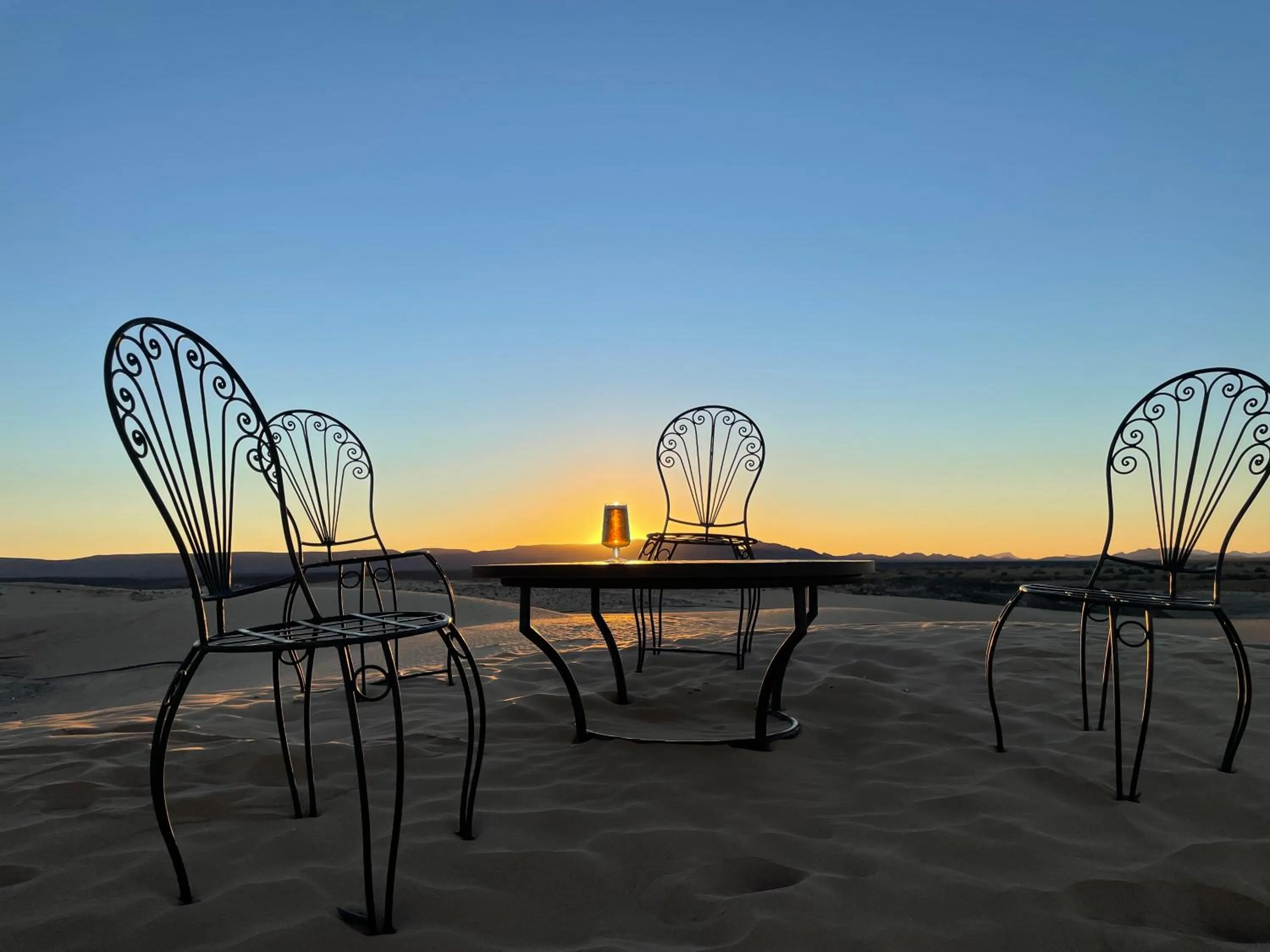Sunset in Erg Chebbi Camp