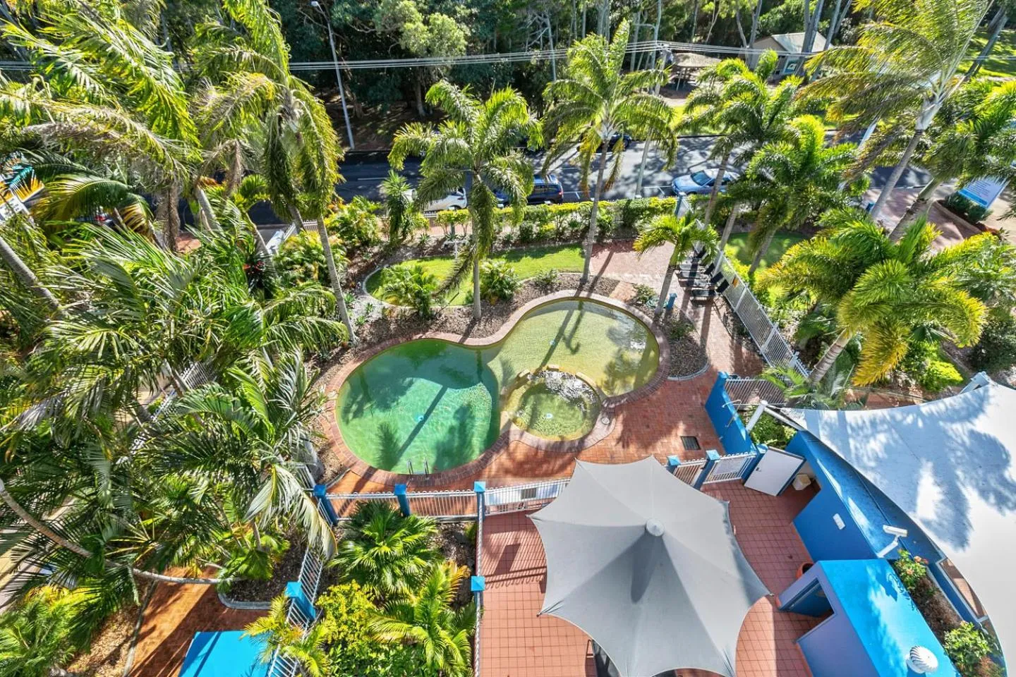 Pool view in White Crest Apartments