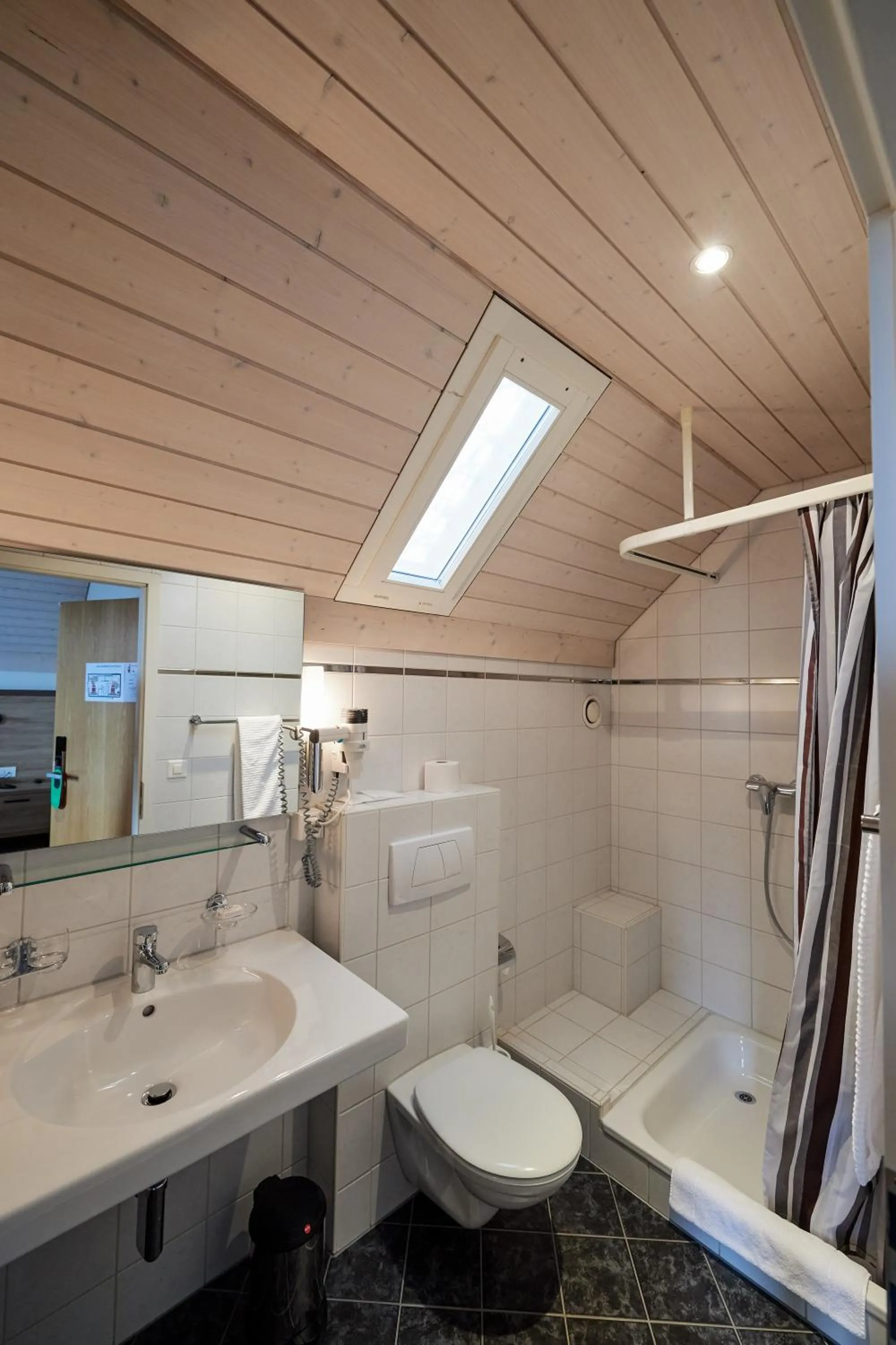 Shower in Hotel Restaurant zum goldenen Kopf