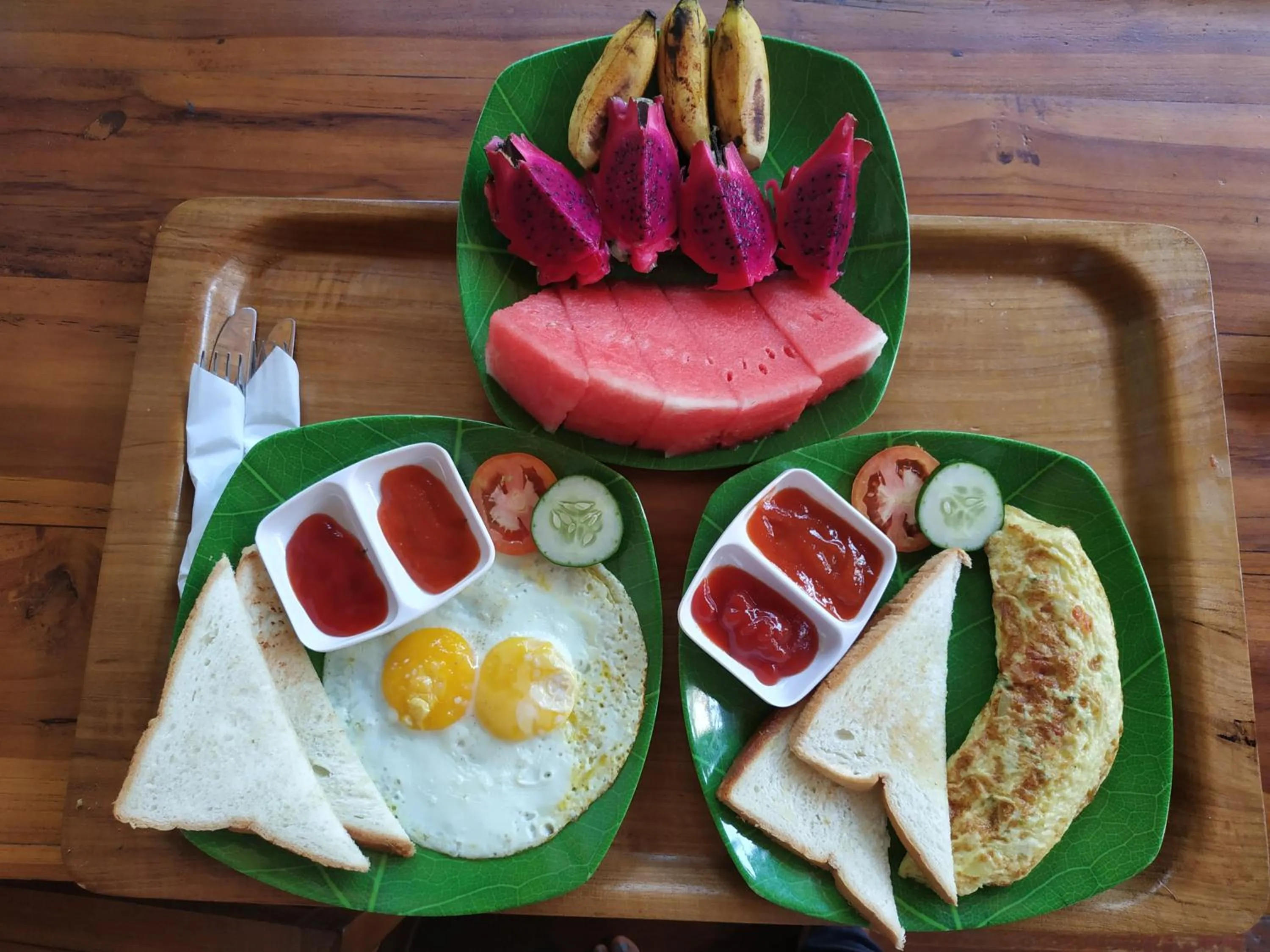 Breakfast in Asoka Bungalows