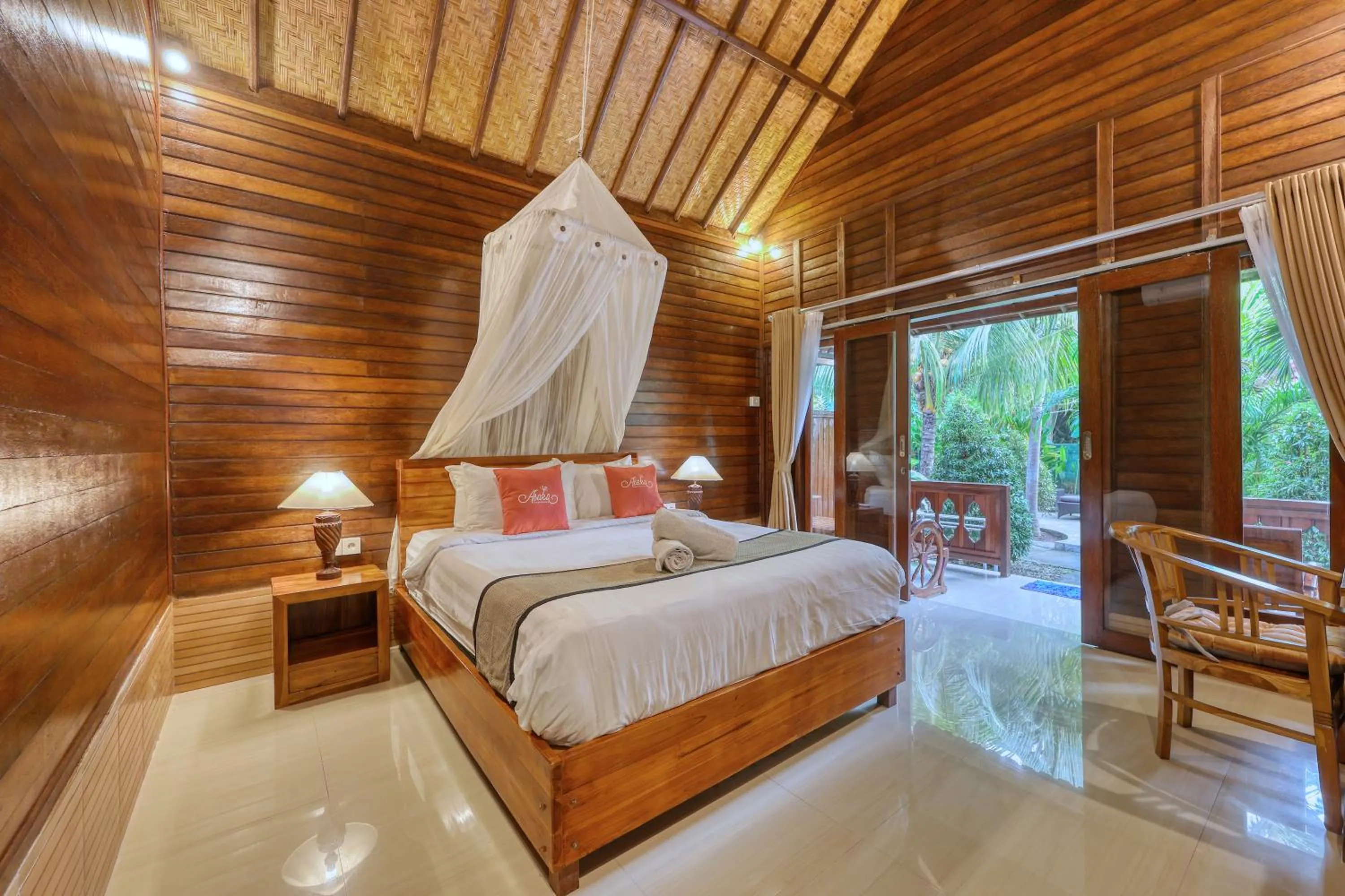 Bed in Asoka Bungalows